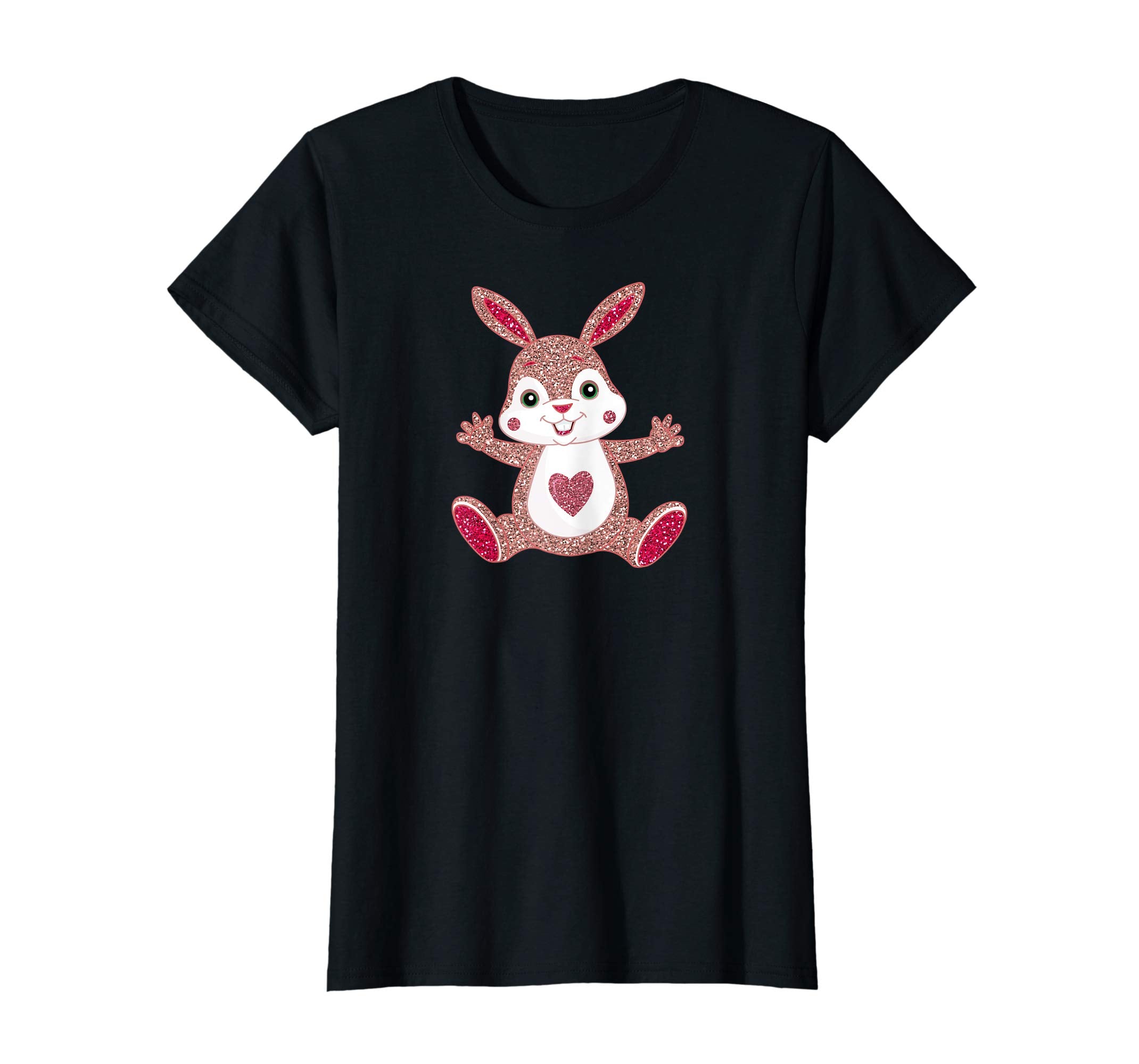 Cool Pink Easter Bunny Hare Spring Heart Love T-Shirt