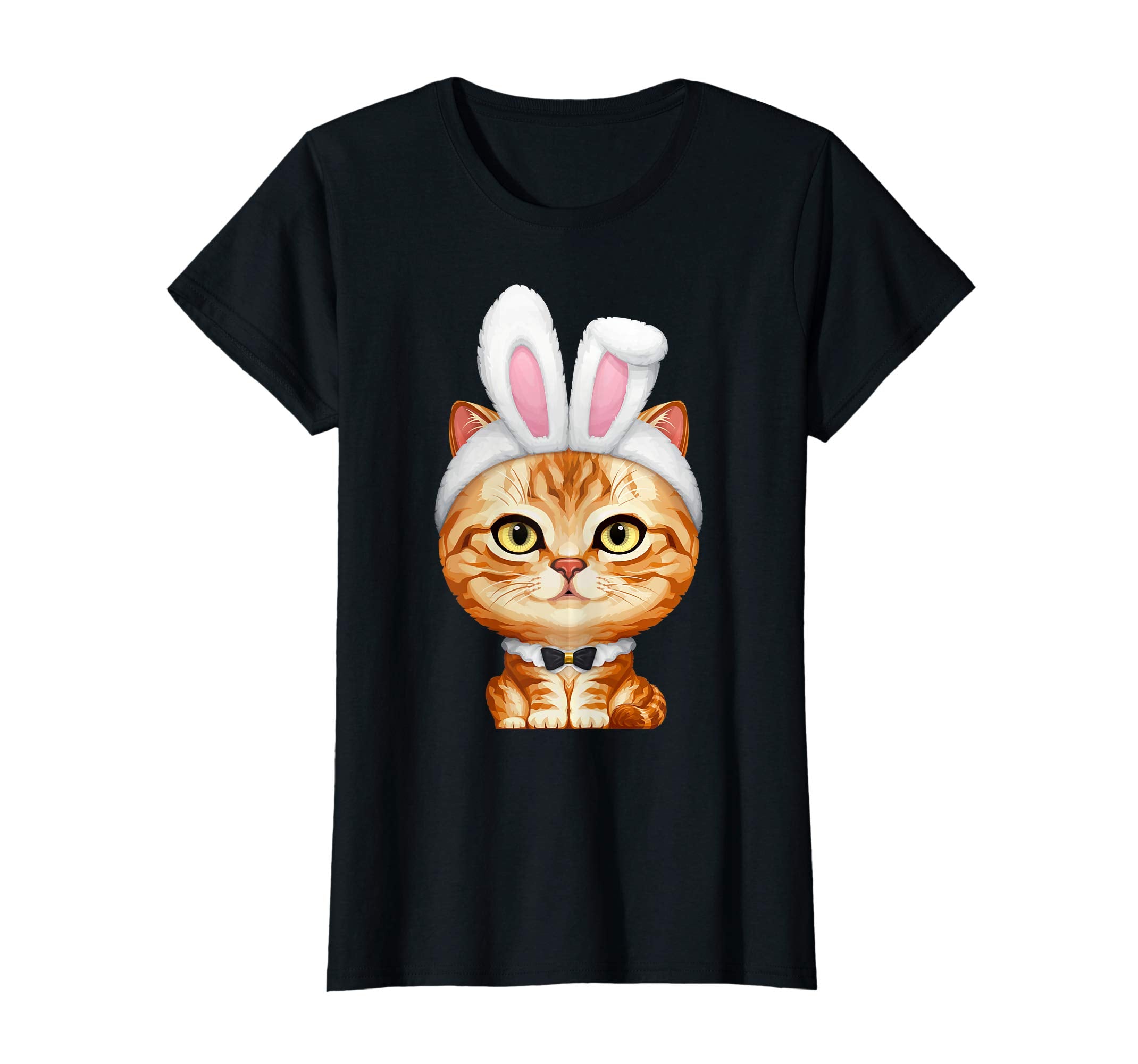 Ginger Tabby Cat in Easter Bunny Costume T-Shirt