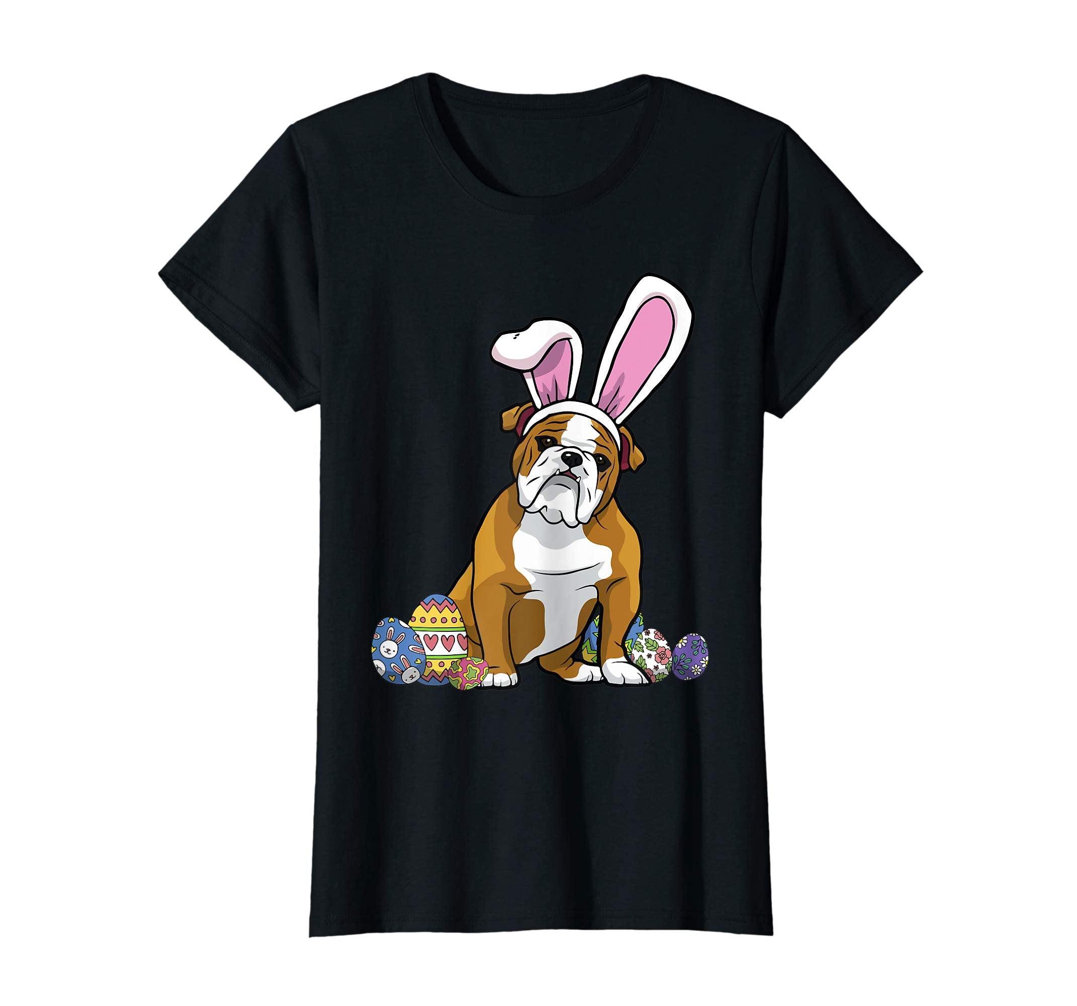 Bulldog Dressed As Easter Bunny With Rabbit Ears T-Shirt
