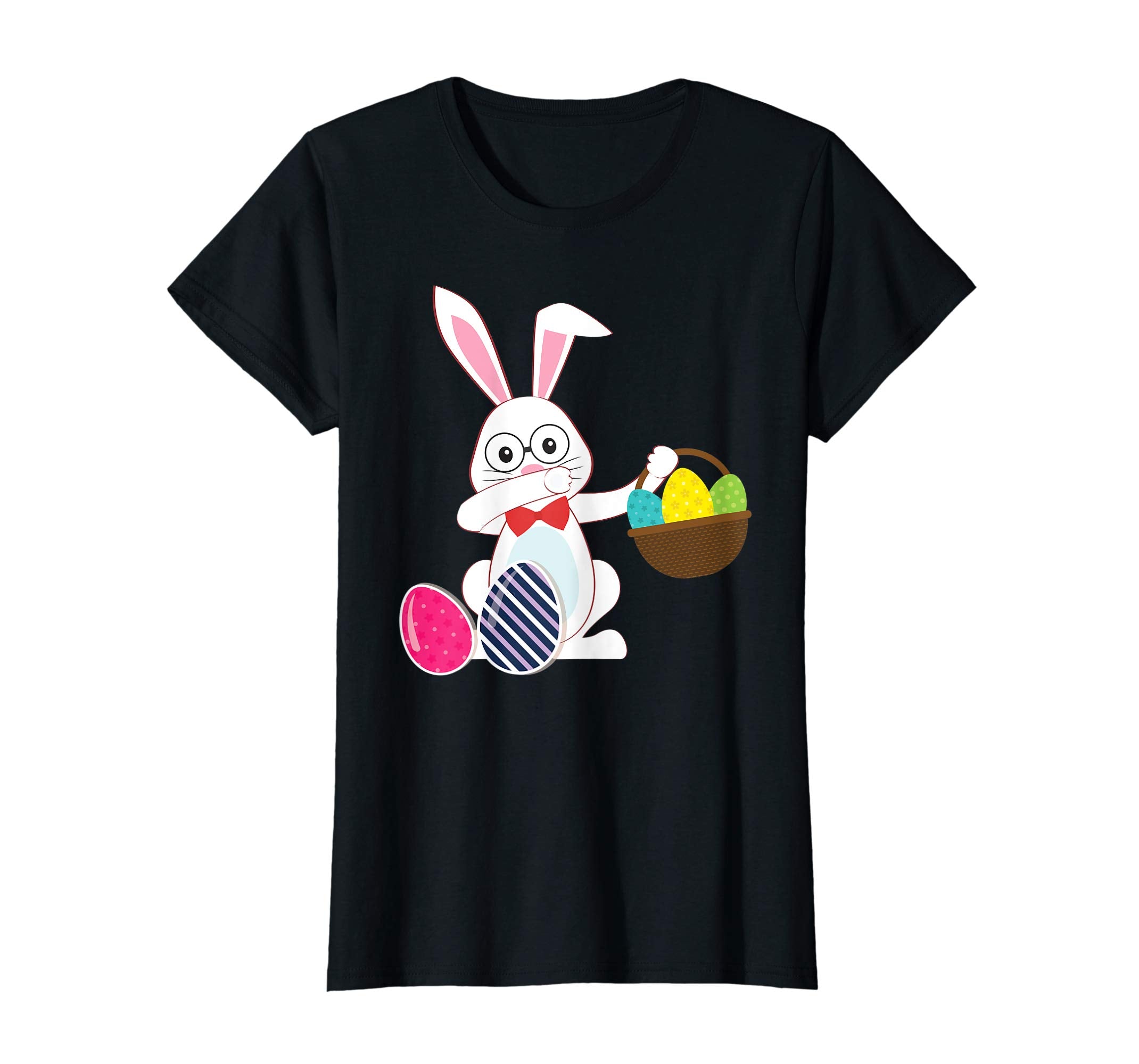 Cute Bunny Dab Dabbing Around The Easter Eggs T-Shirt Lovely