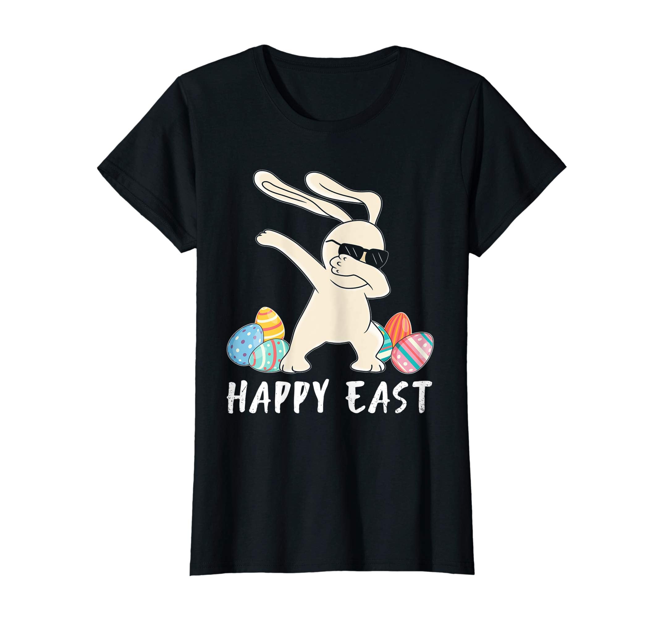 Happy Easter Shirt Dabbing Bunny Colorful Eggs Gift TShirt
