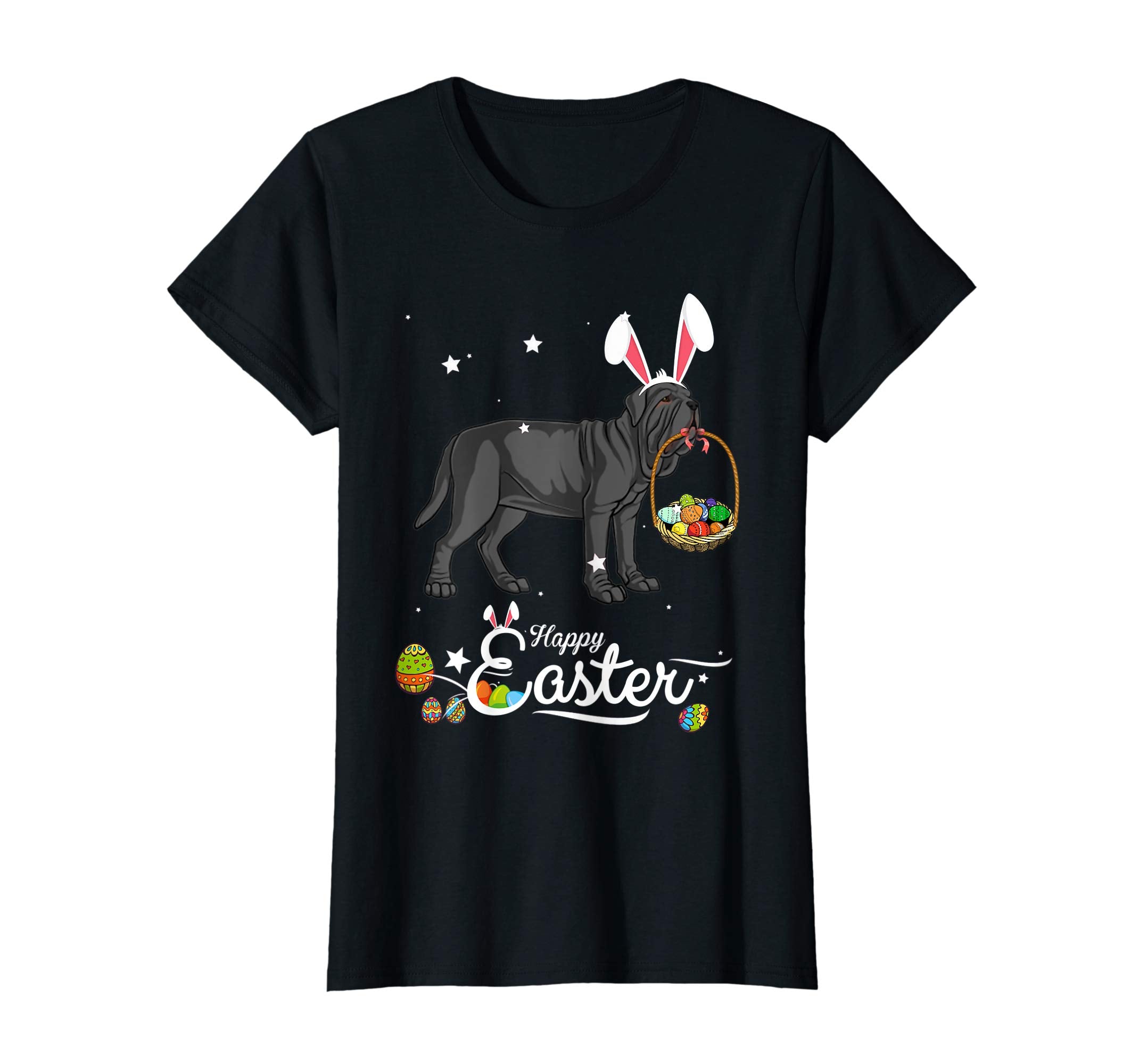 Neapolitan Mastiff Dog With Bunny Hat Easter Costume T Shirt