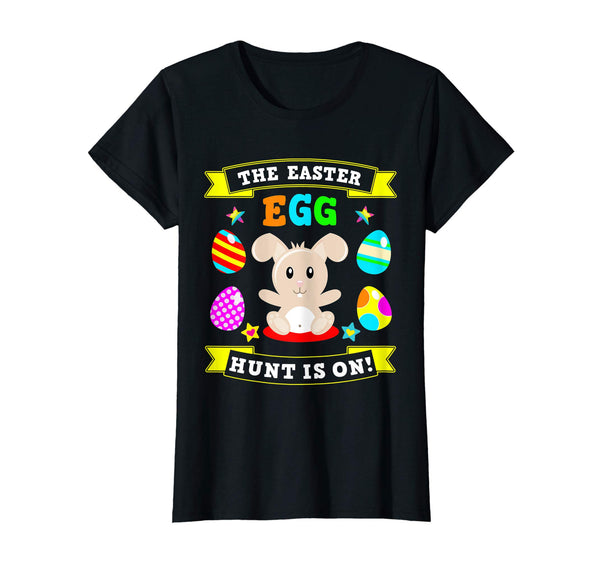 The Easter Egg Hunt Is On Cute Bunny Rabbit Tshirt