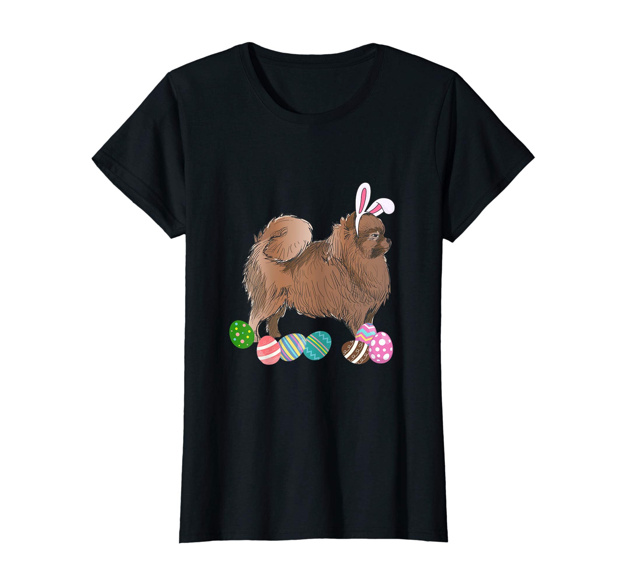 Pomeranian Dressed As Easter Bunny With Rabbit Ears T-Shirt