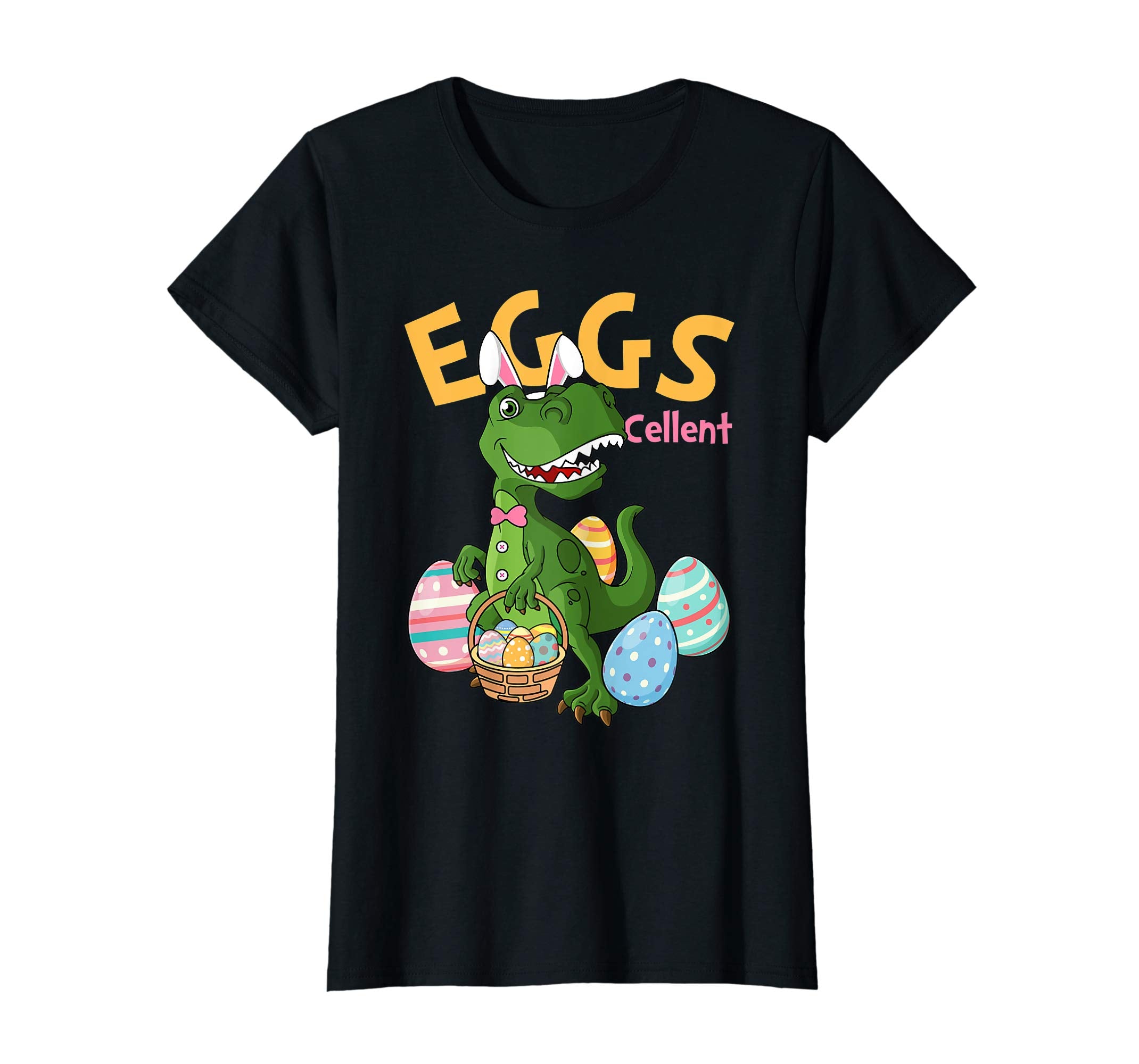 Easter Bunny T-Rex Dinosaur T-Shirt Kids Eggs Cellent