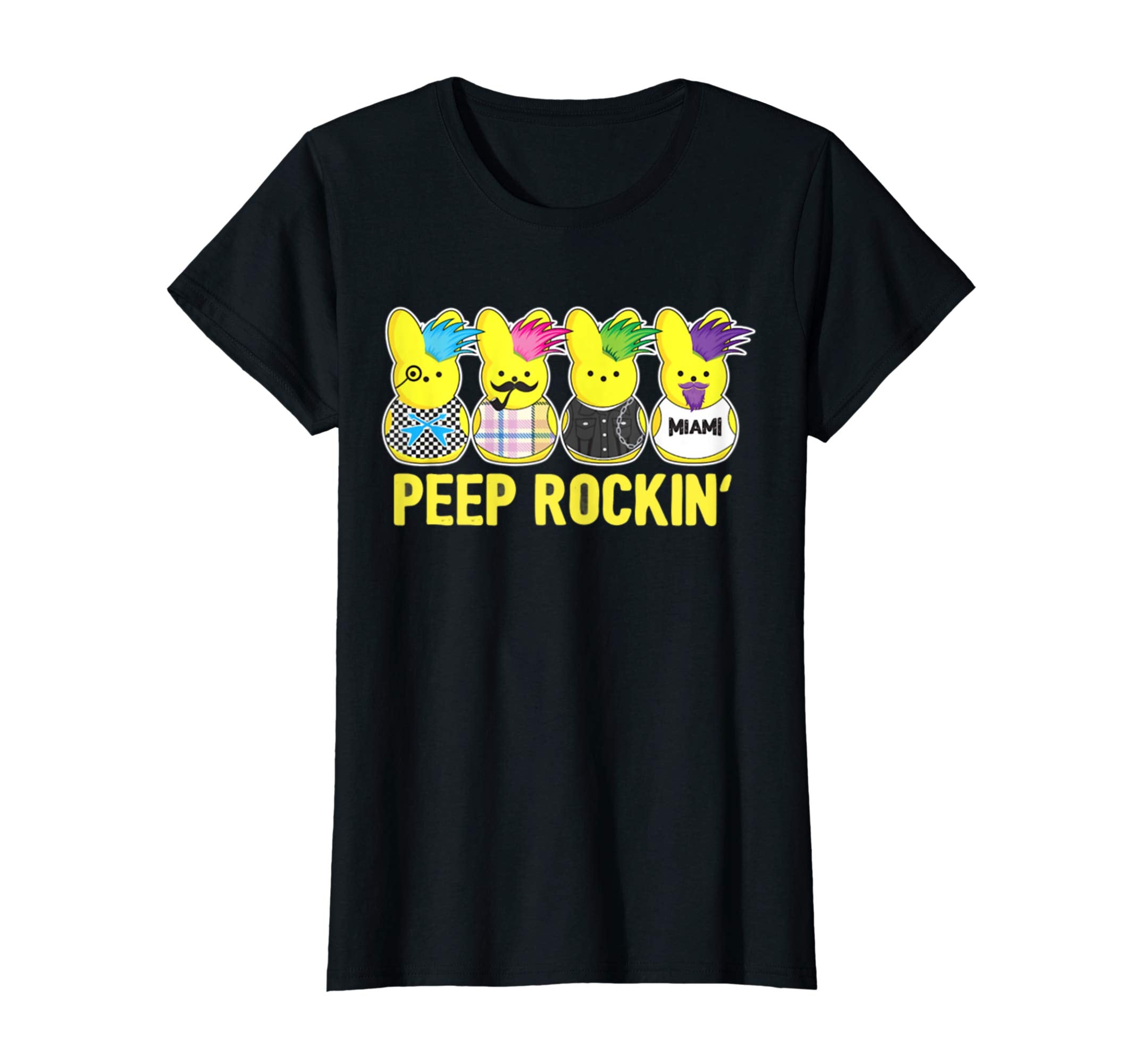 Peep Rockin' Peeps shirt Easter Gift Egg Hunt T-shirt Miami