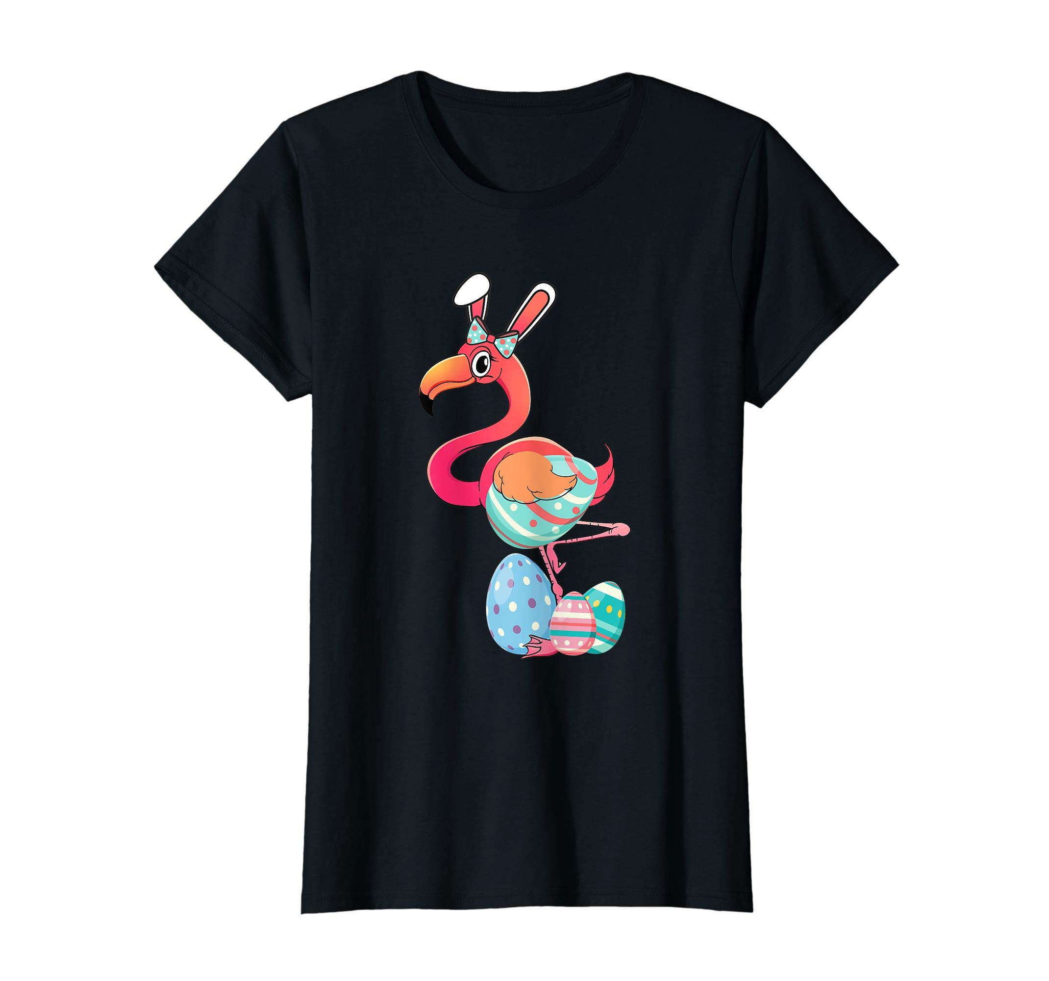 Flamingo Bunny Easter-Egg T-shirt Hunters Girls