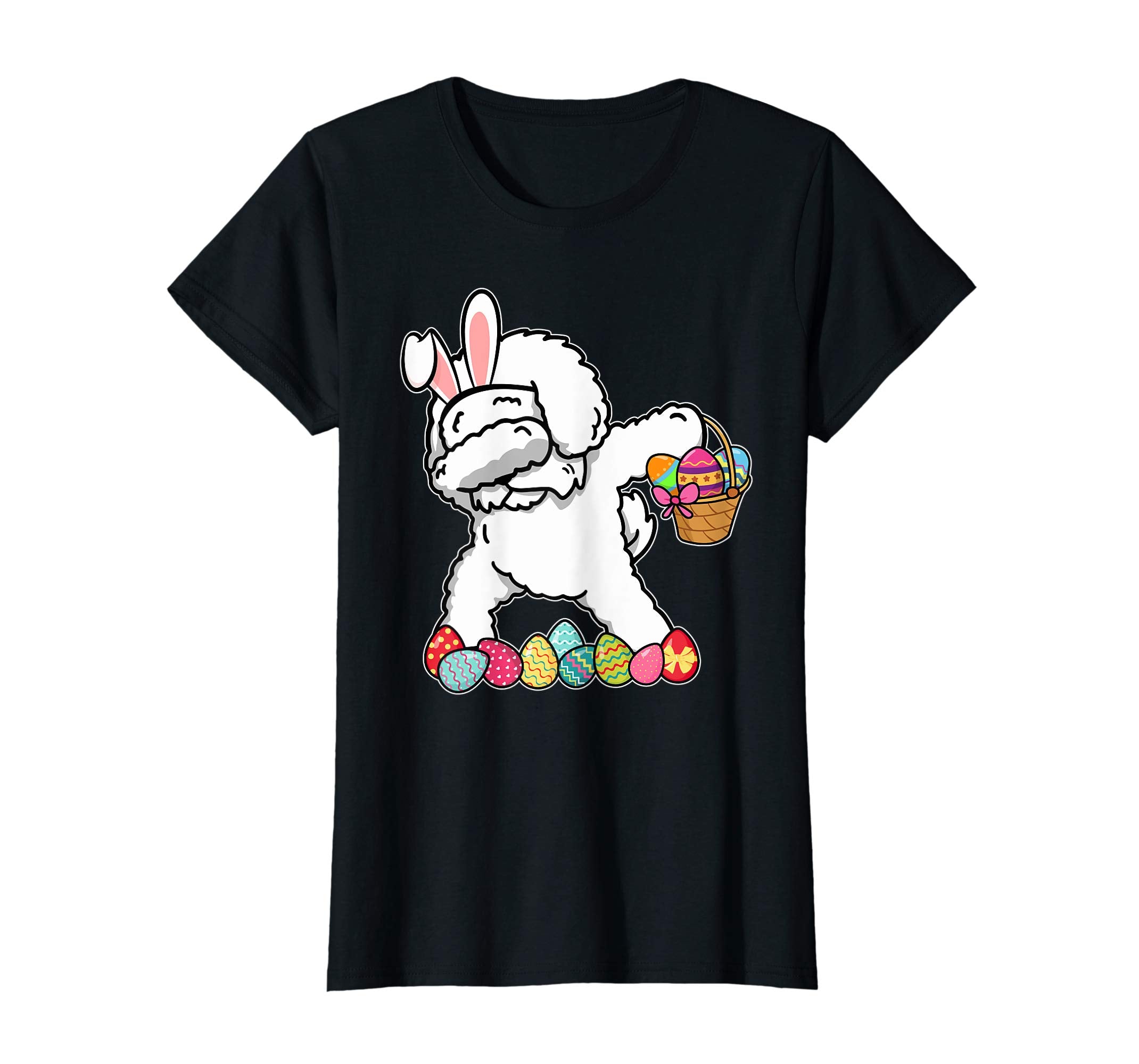 Bichons Frise Dabbing Easter Bunny Egg Basket Hunting Shirt