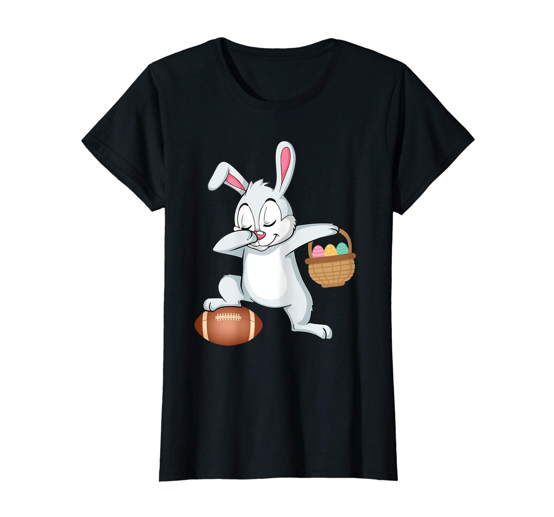 Bunny Rabbit With Easter Eggs Dabbing Playing Football Shirt