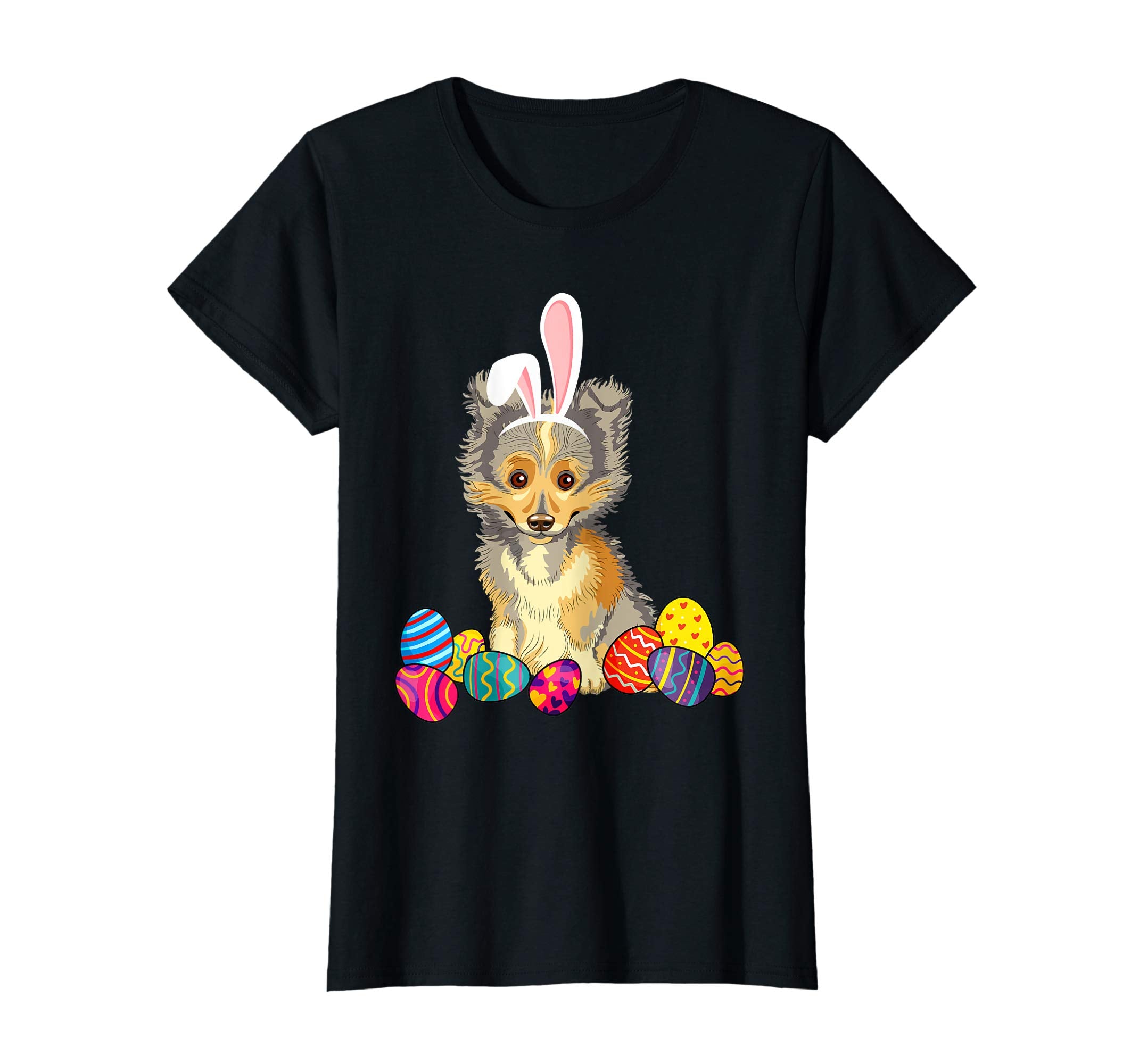 Shetland Sheepdog Bunny Ear With Egg Easter Easter Day Shirt