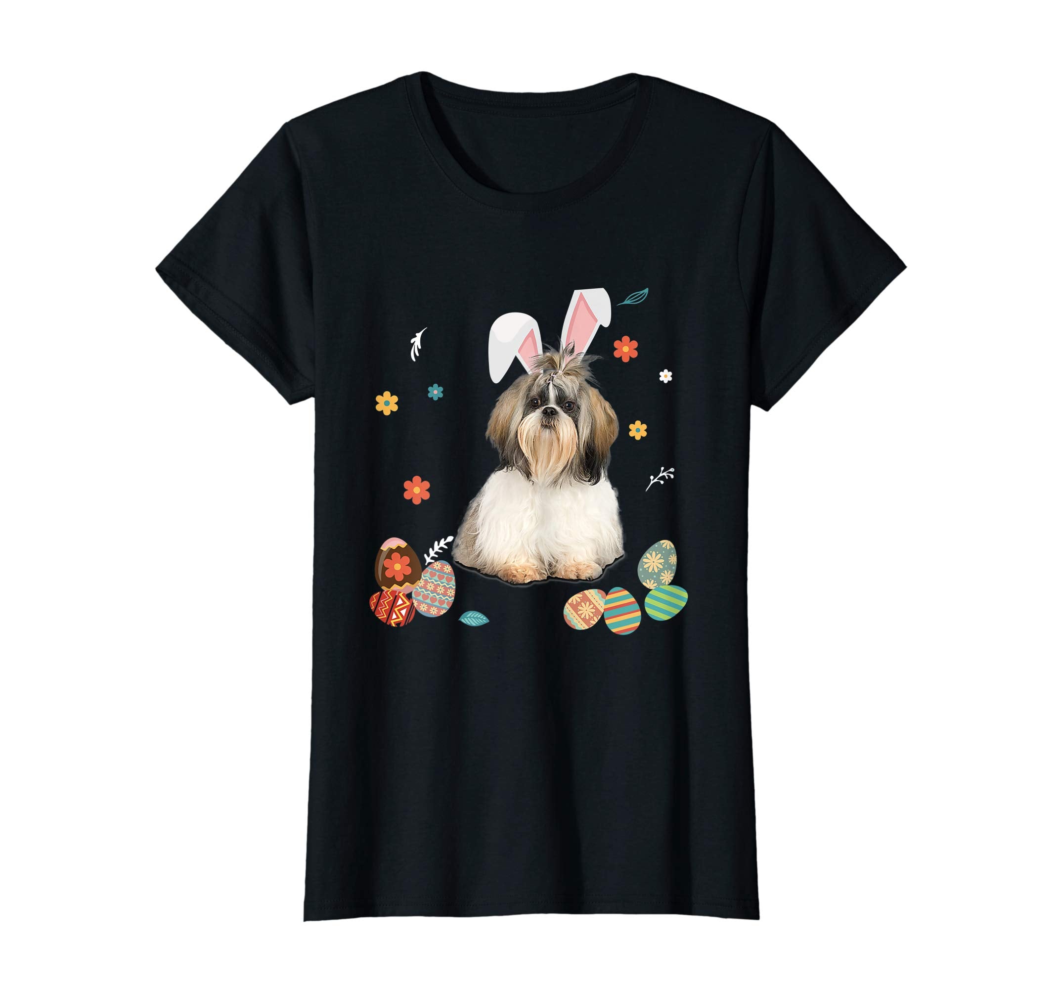 Shih Tzu Bunny Rabbit Happy Easter Day T-Shirt