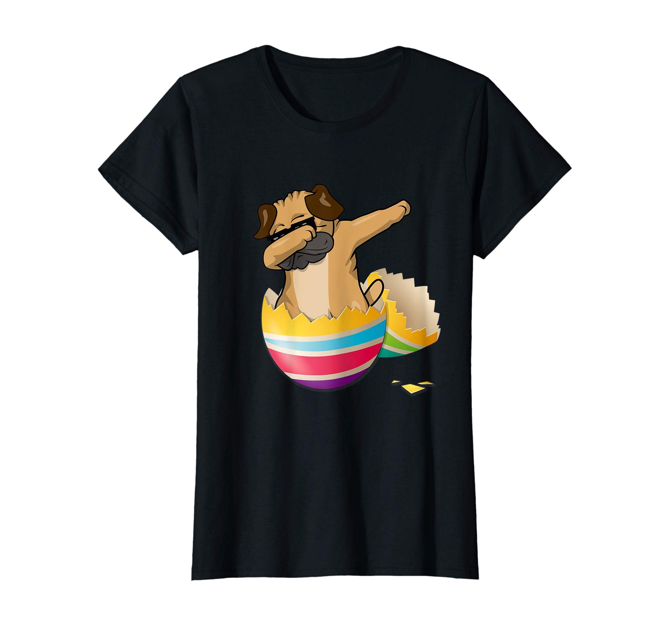 Pug Dabbing Easter Eggs Easter Day Shirt