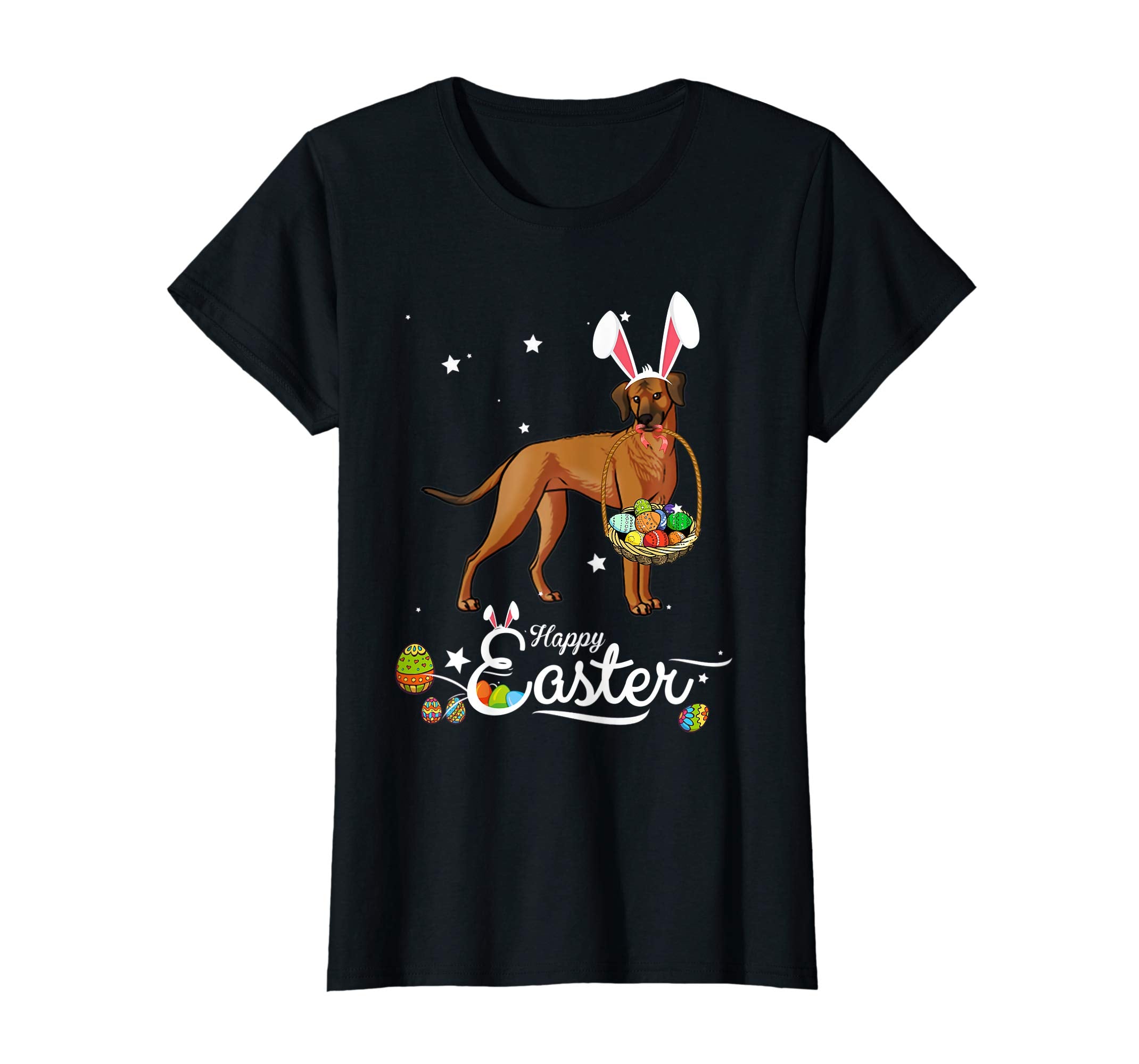 Rhodesian Ridgeback Dog With Bunny Hat Easter Costume Shirt