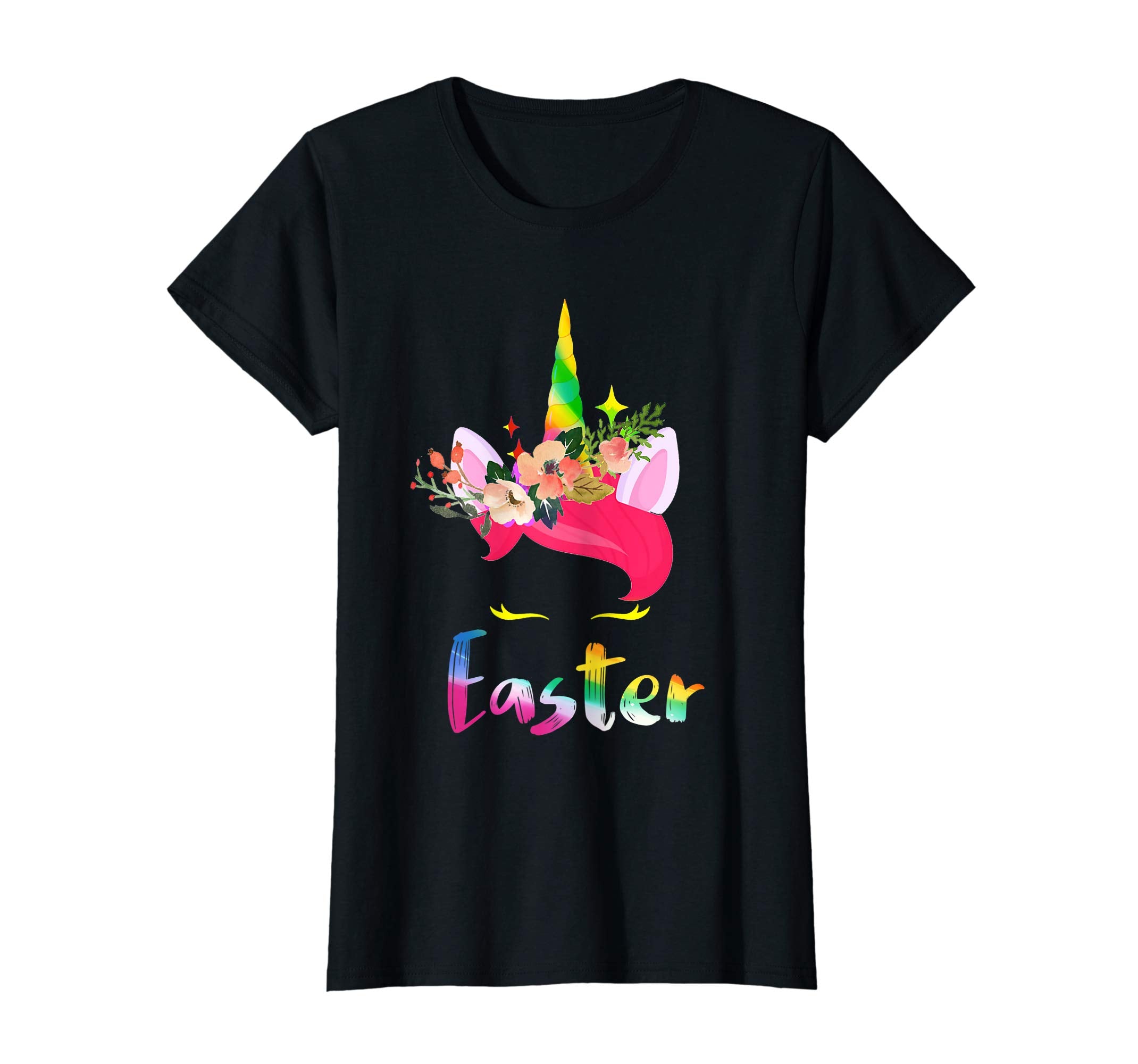 Rainbow Unicorn Easter Shirt Custom Name Gift for girls