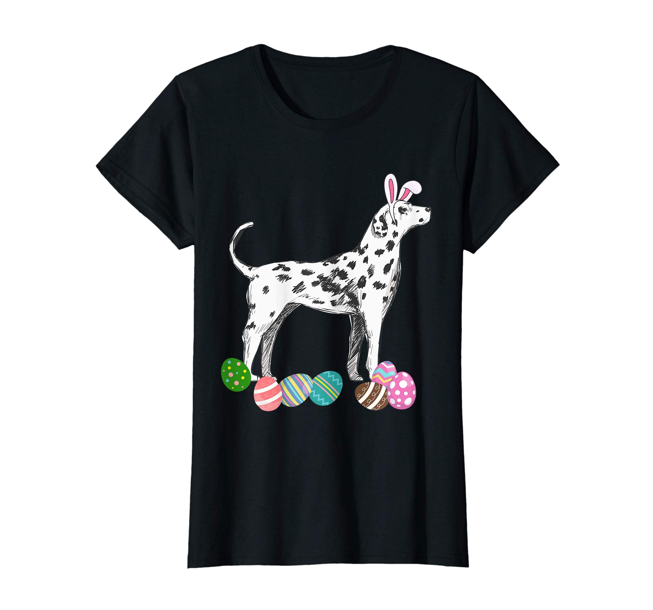 Dalmatian Dressed As Easter Bunny With Rabbit Ears T-Shirt