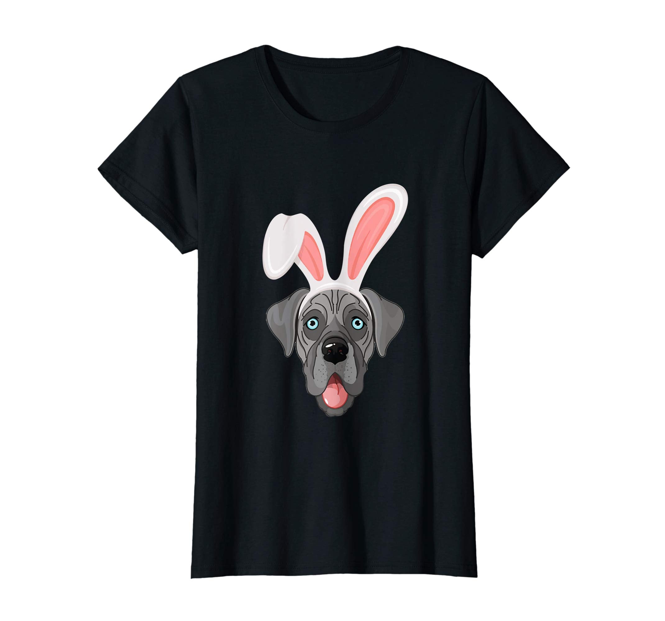 Great Dane Dressed As Easter Bunny With Rabbit Ears T-Shirt