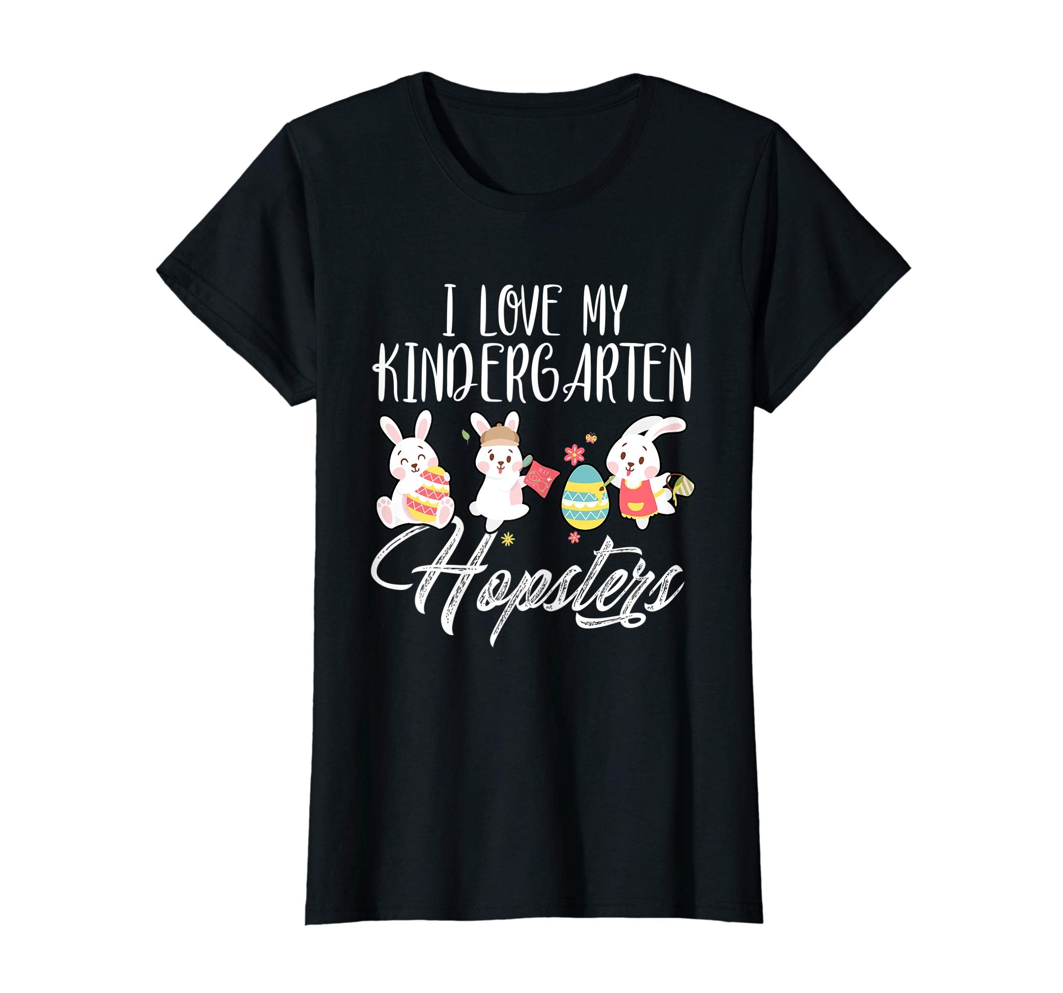 I Love My Kindergarten Hopsters Easter Teacher T-Shirt Gifts