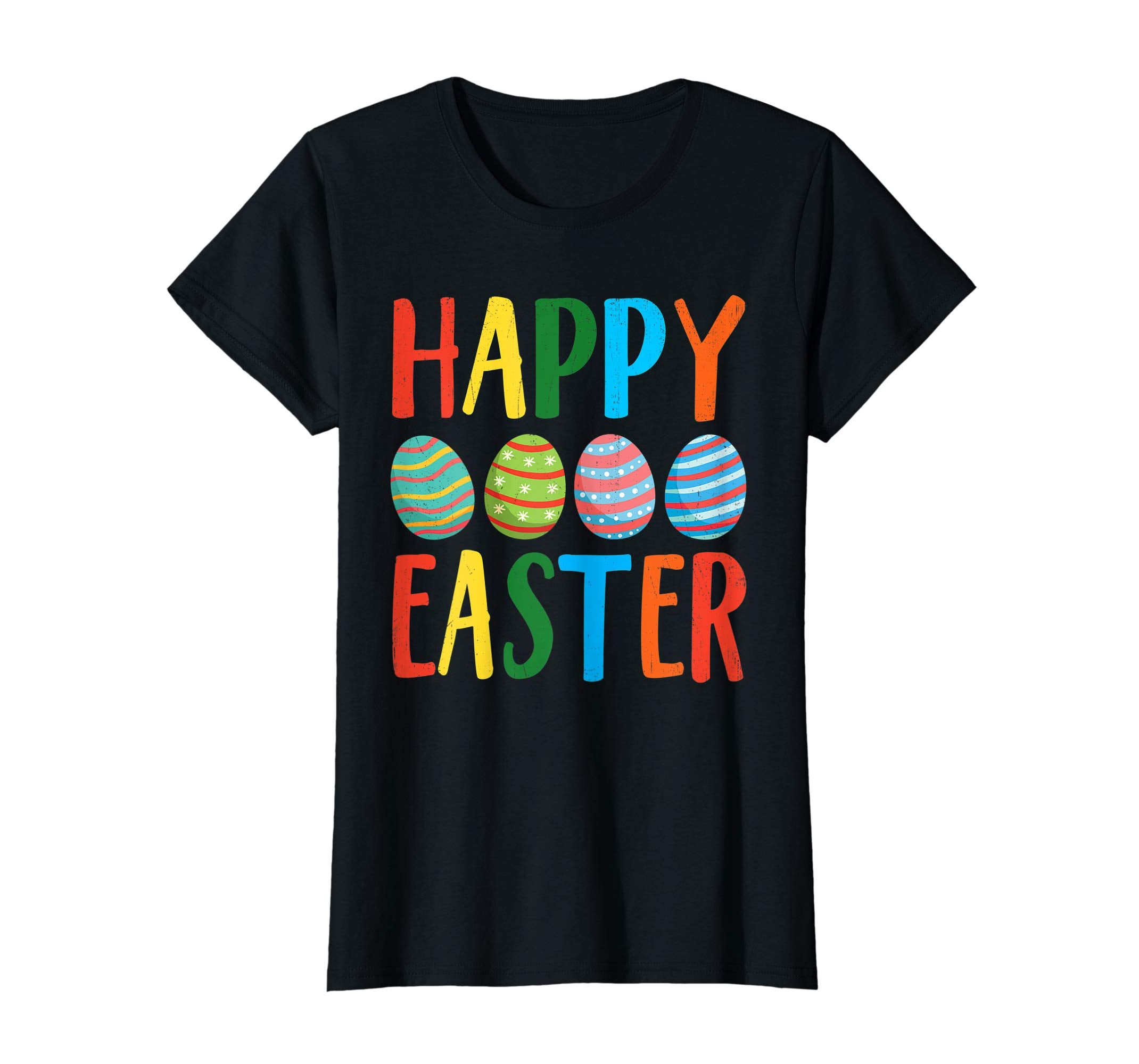 Easter T Shirt Happy Easter Bunny Eggs Tshirt Colorful Gift