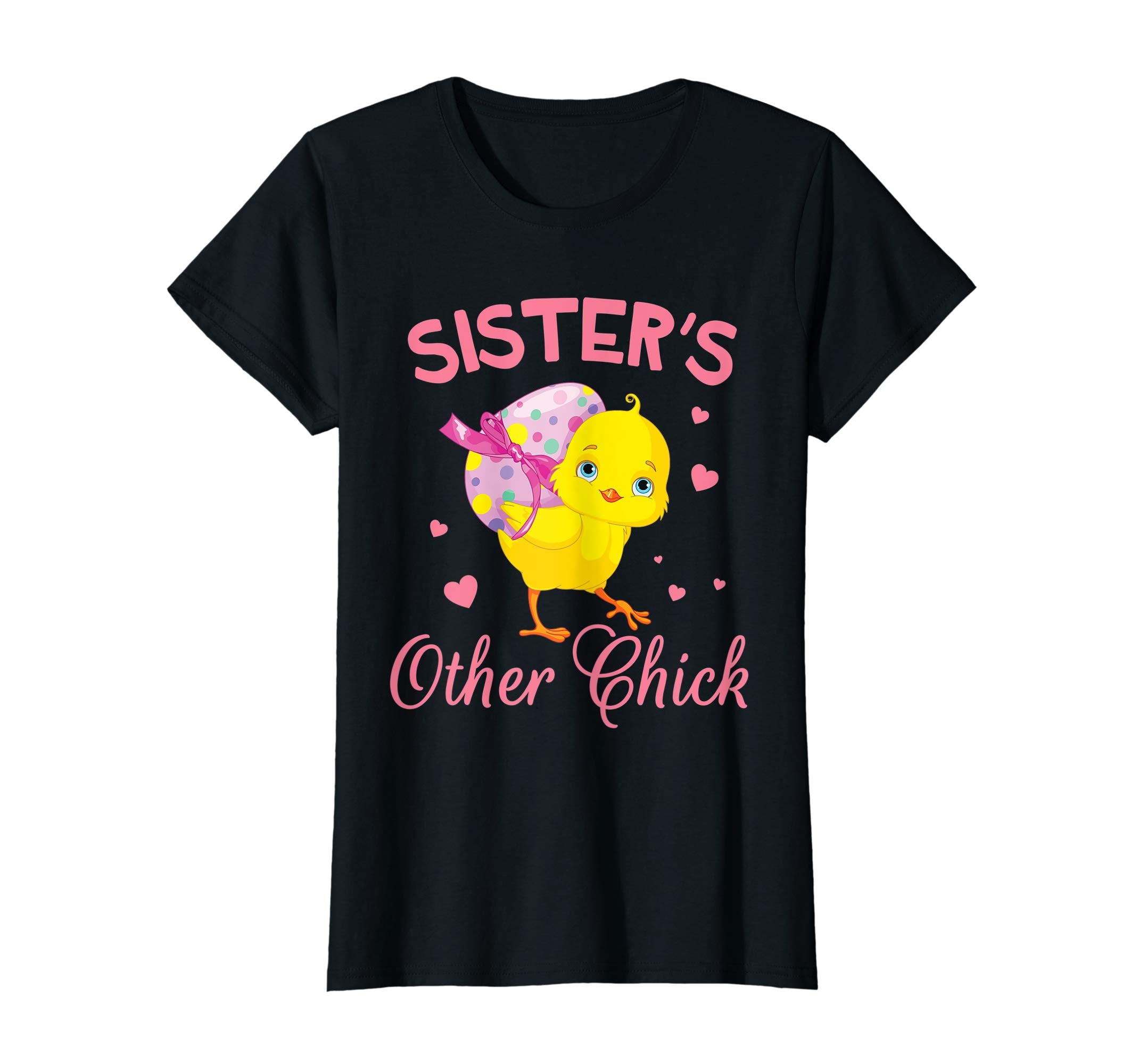 Hearts Chick With Big Easter Egg Shirt Sister's Other Chick