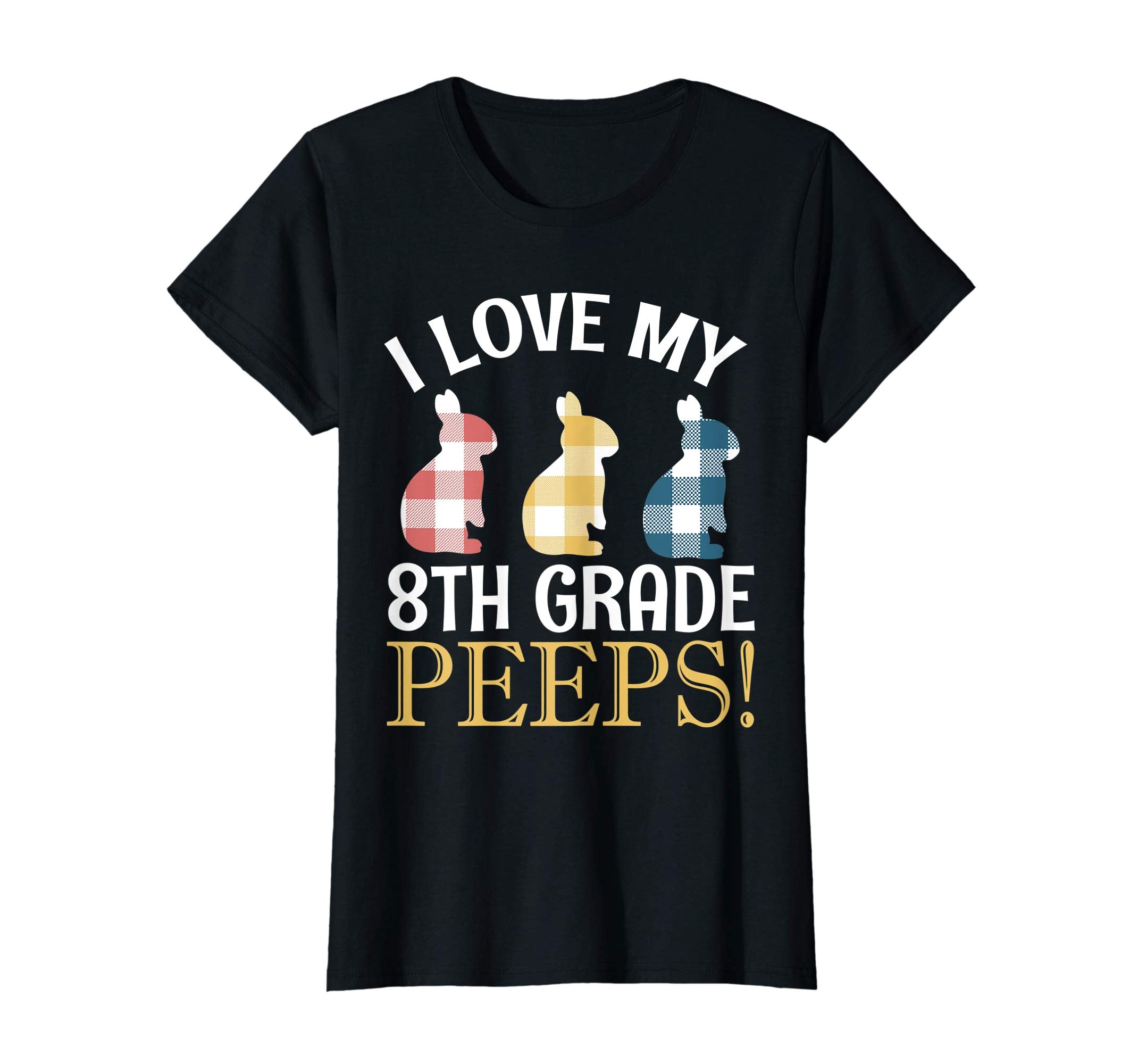 I Love My 8TH Grade Peeps Bunnies Vintage Retro Easter Shirt