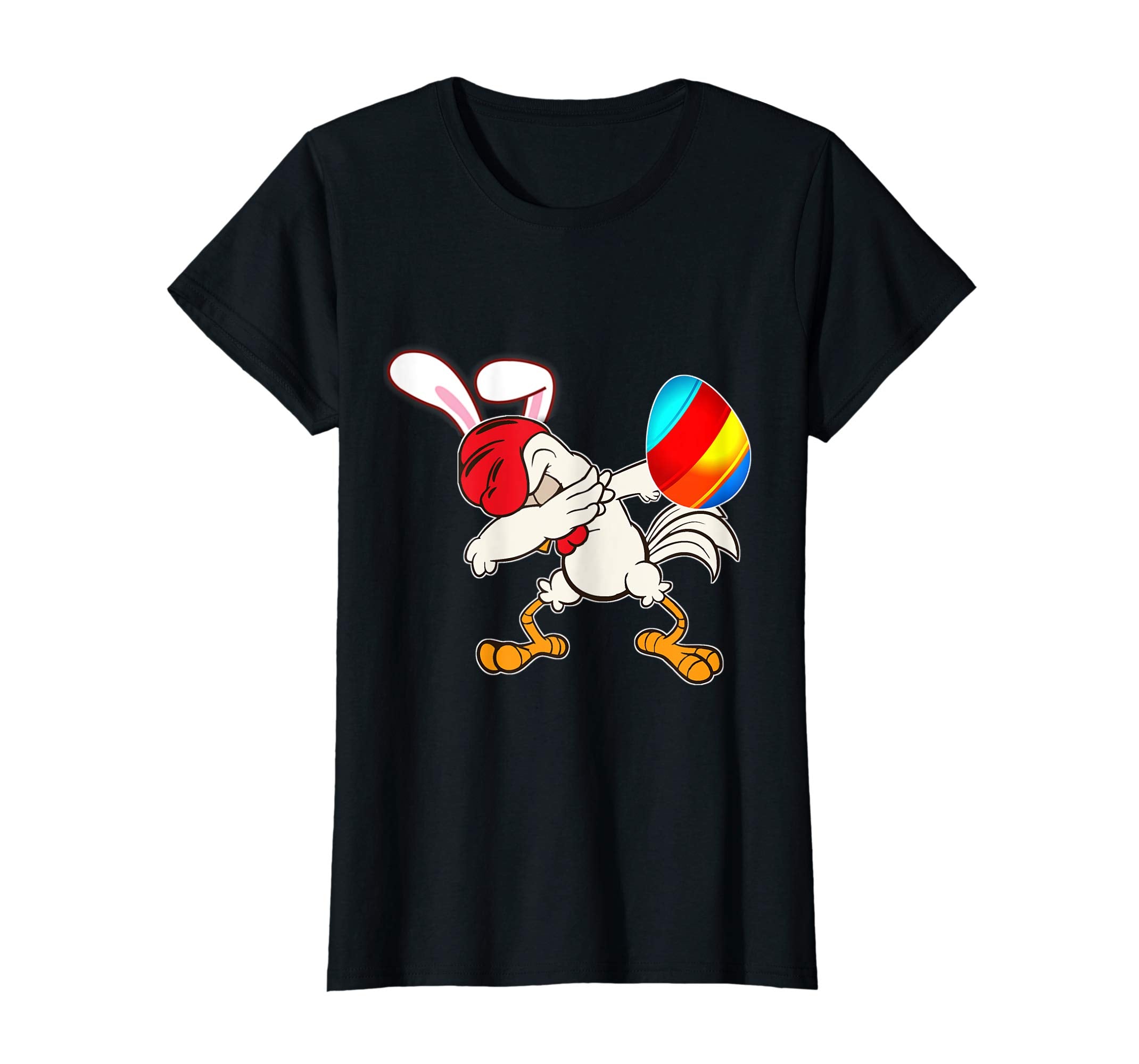 Easter Bunny Dabbing Chicken Rooster Tshirt Egg Ears Gift