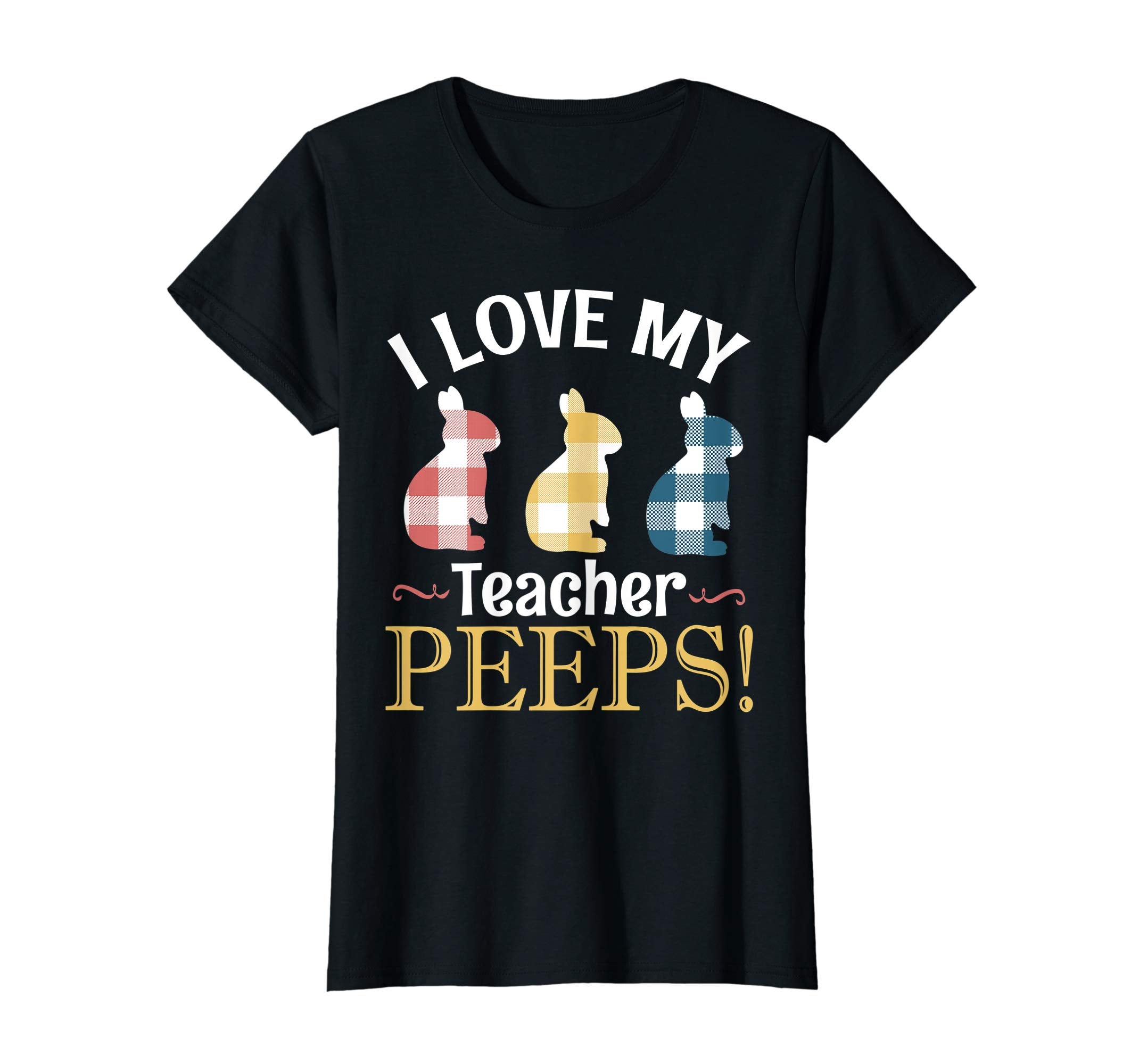 I Love My Teacher Peeps Bunnies Vintage Retro Easter Shirt
