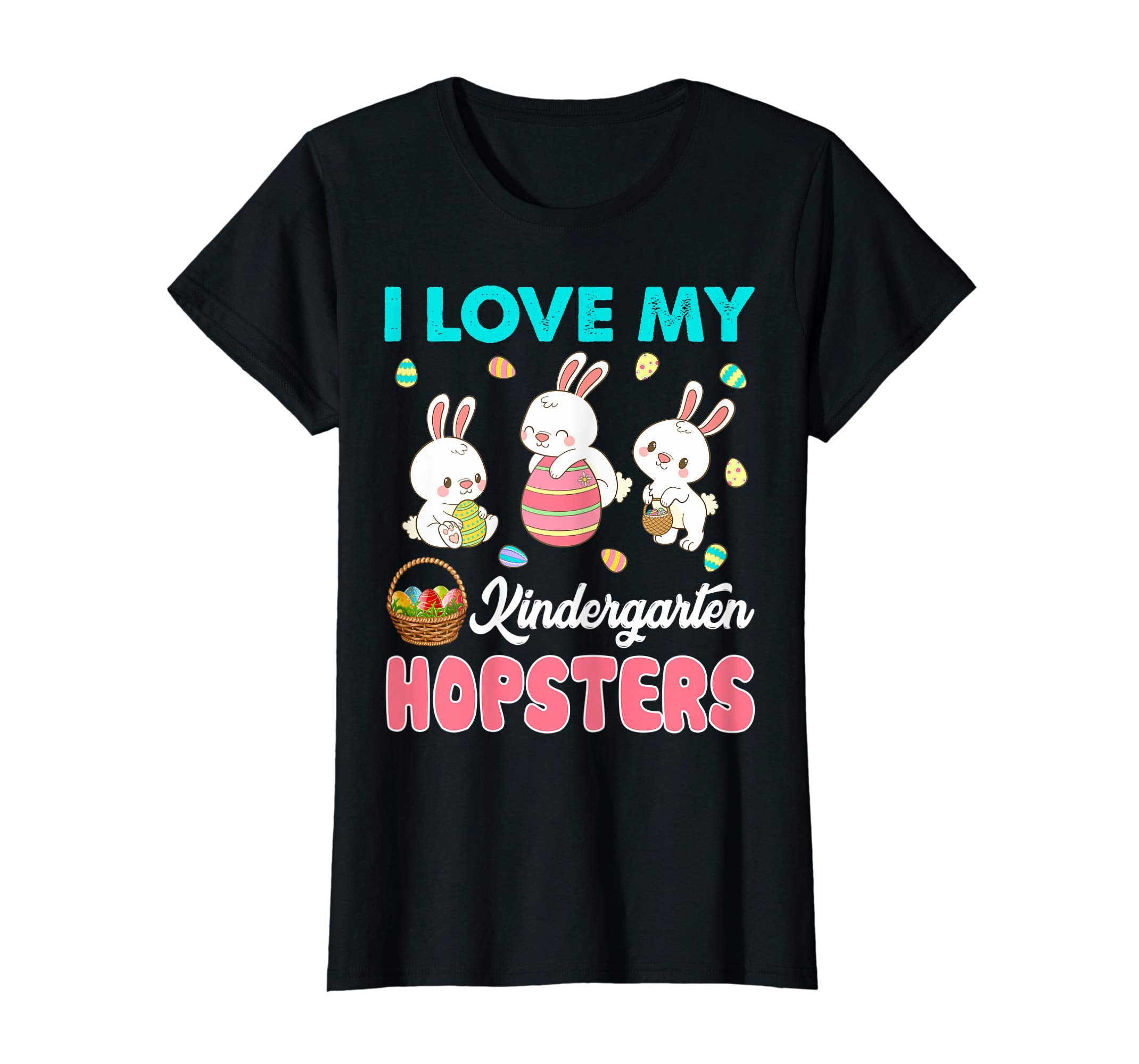 I Love My Kindergarten Hopsters Easter Teacher Shirt
