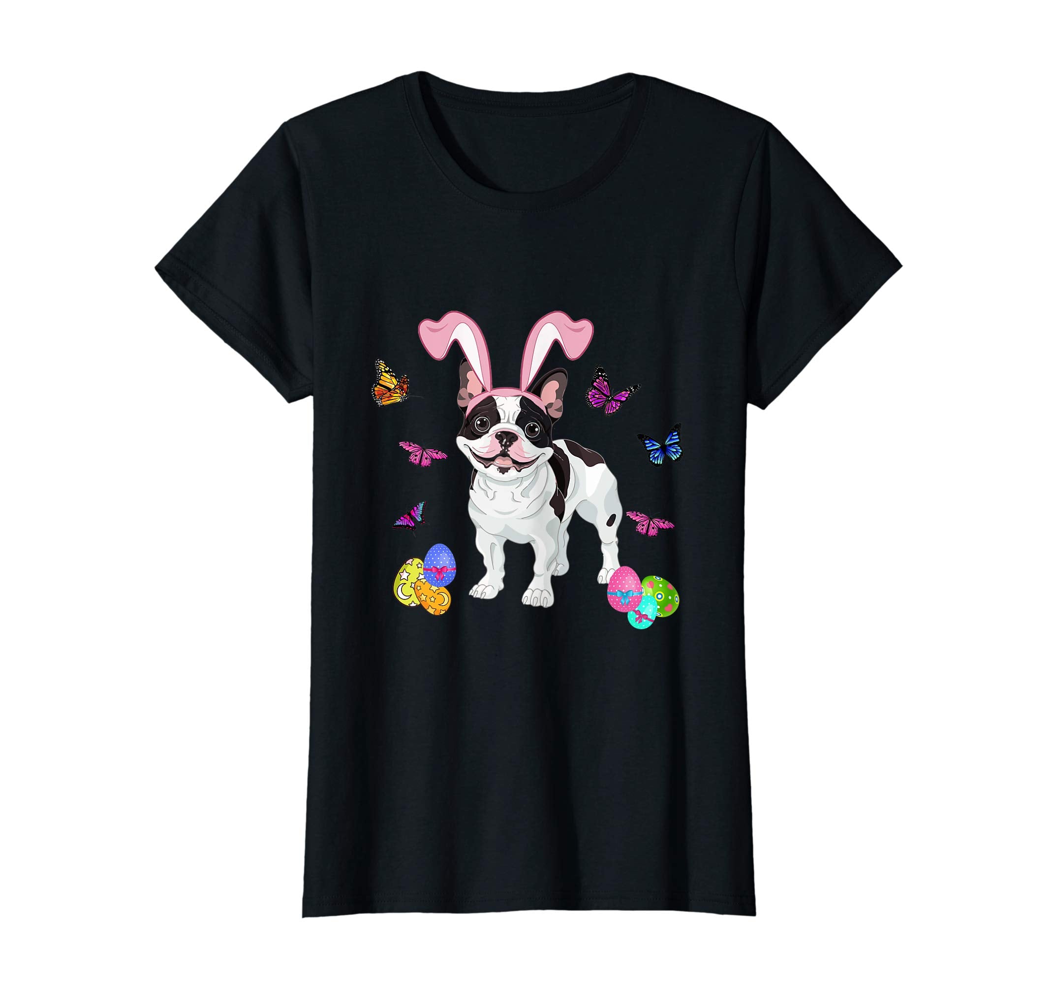 French Bulldog Bunny Rabbit Happy Easter Day T-Shirt