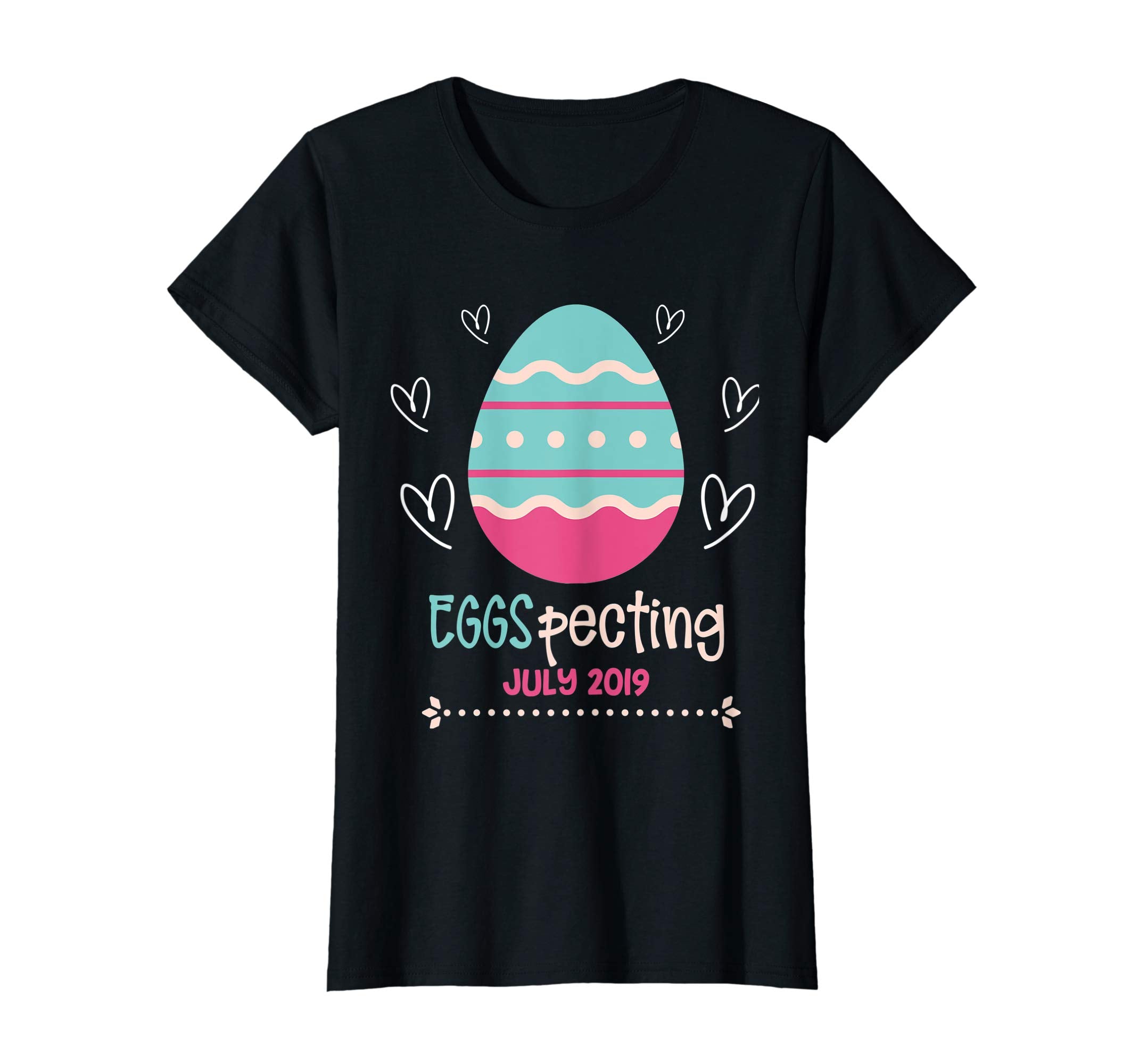 Easter Pregnancy Announcement T Shirt Eggspecting July 2019