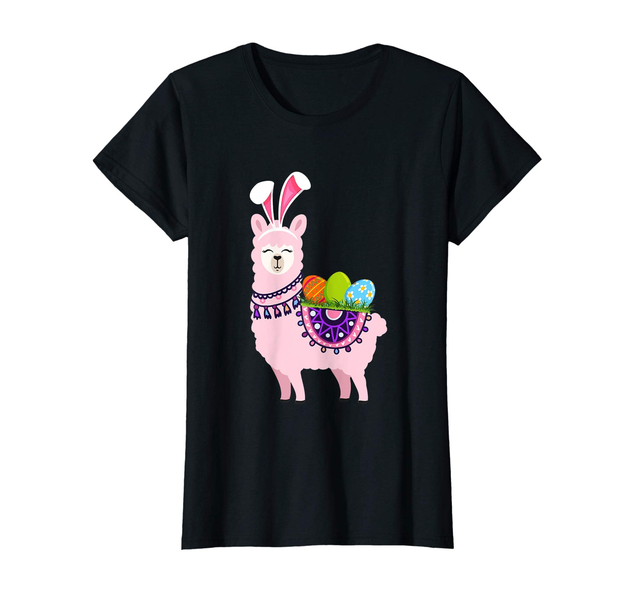 Cute Bunny Ears Llama Easter Day Tee Egg Hunt T-Shirt Gifts