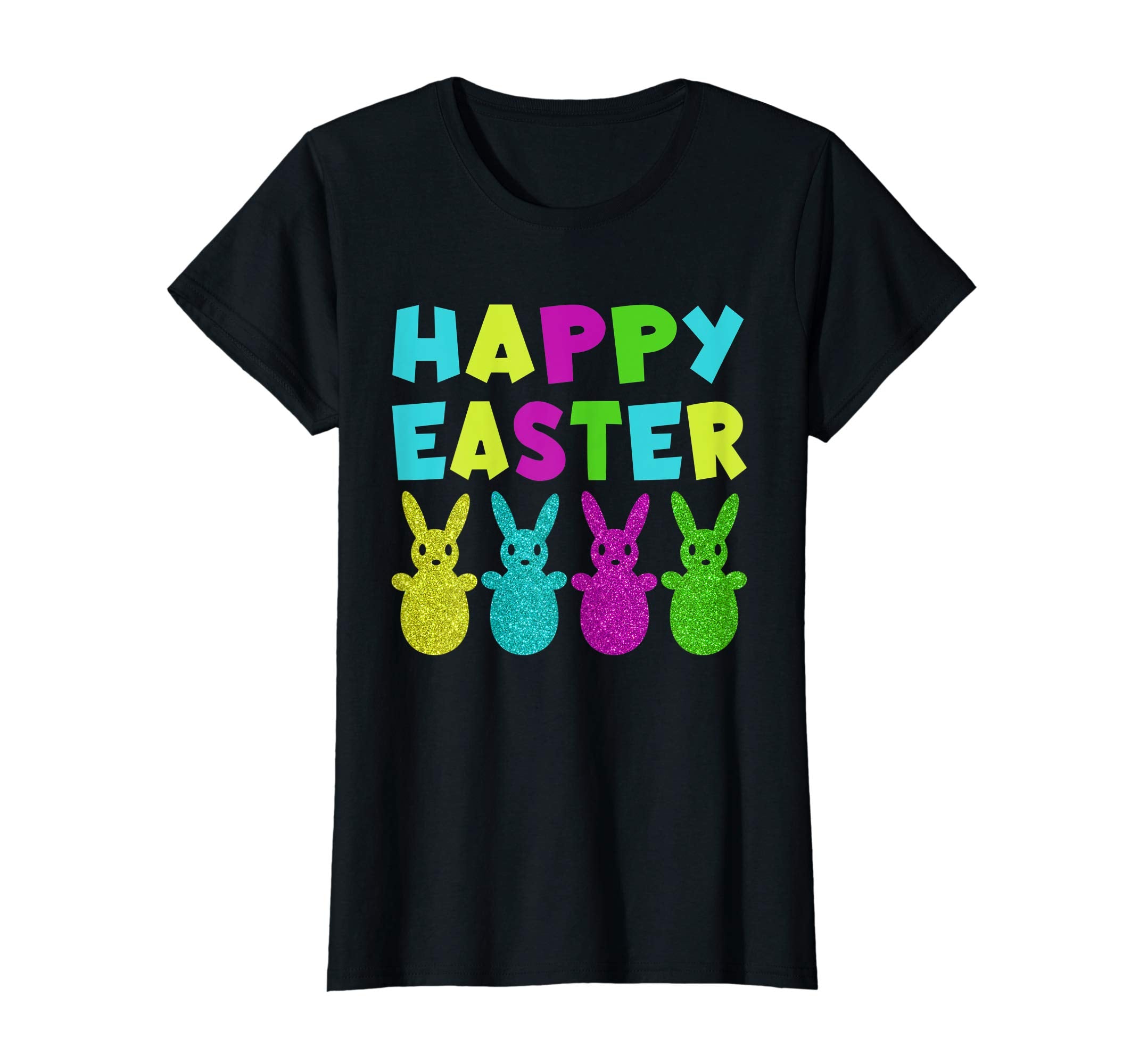 Happy Easter Shirt Colorful Bunny Eggs Gift TShirt