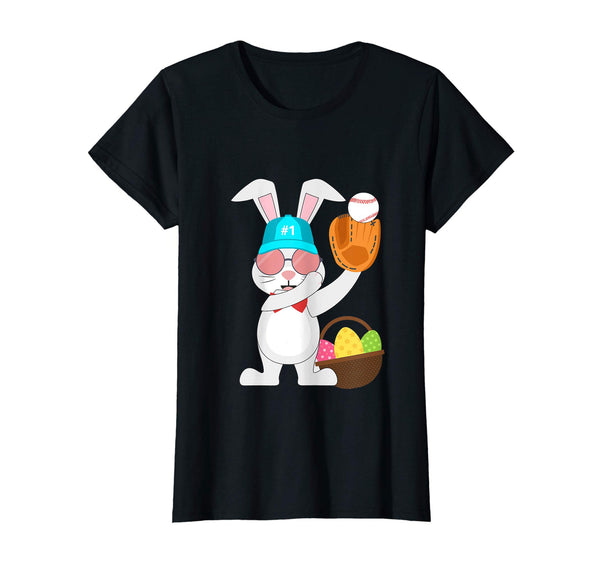 Baseball Easter Bunny Eggs &amp; Basket Tshirt Youth