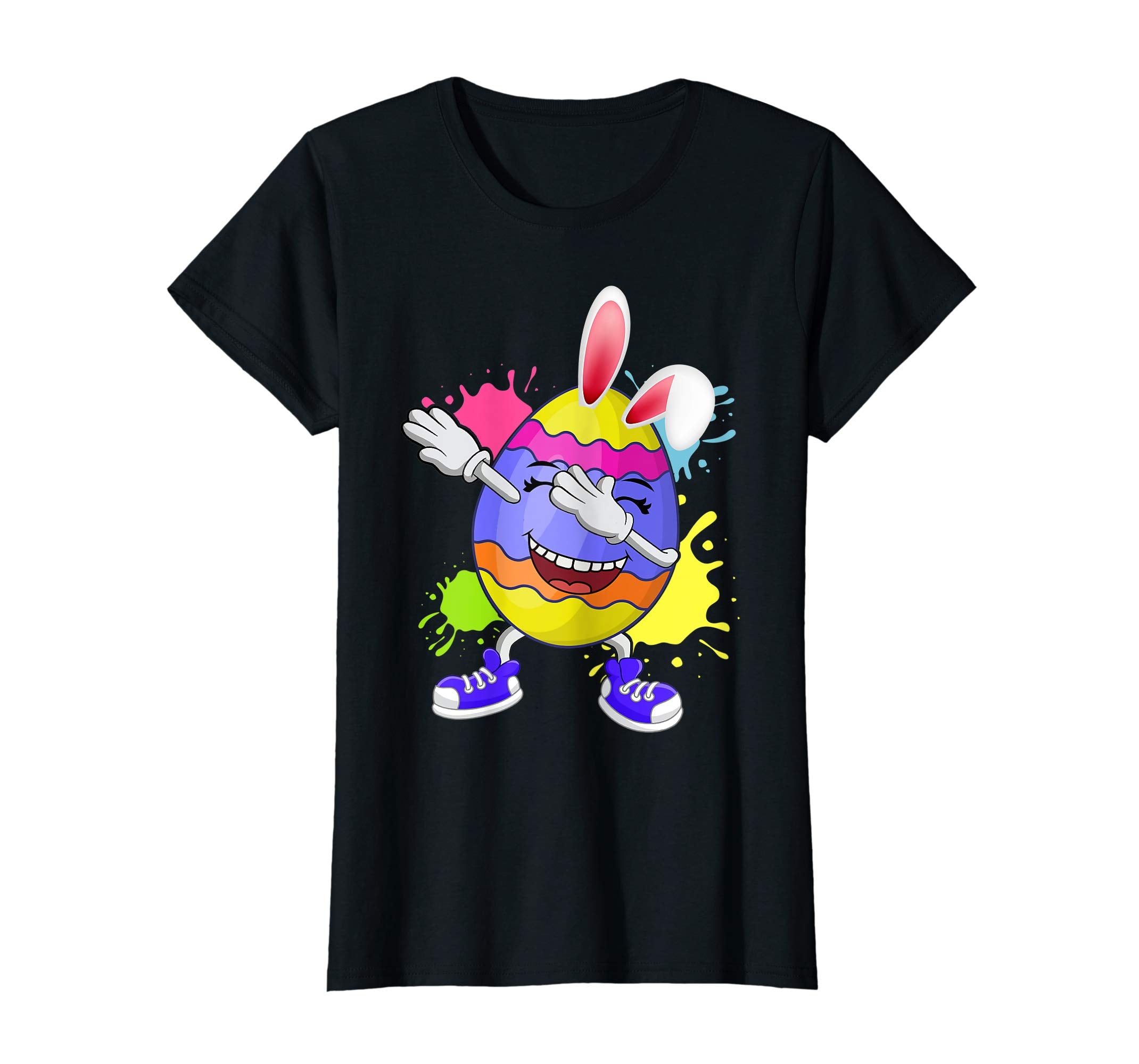 Cute Dabbing Egg Bunny Easter T shirt Kids Boys Girls