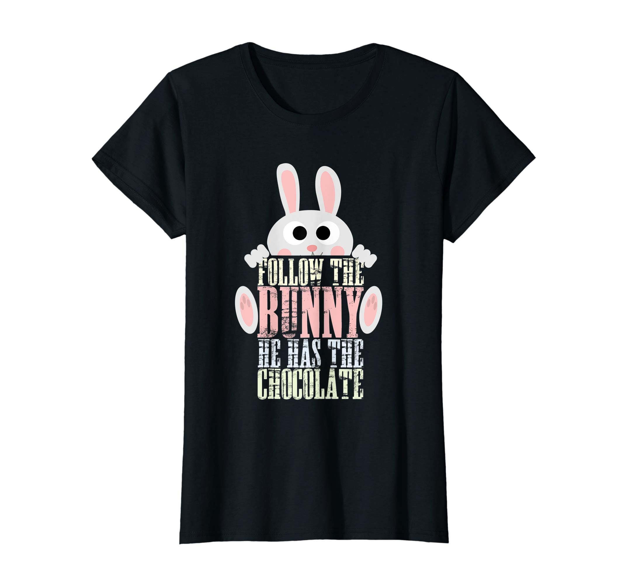 Cute Pastel Easter Bunny Gift Shirt Fun Follow The Bunny Tee