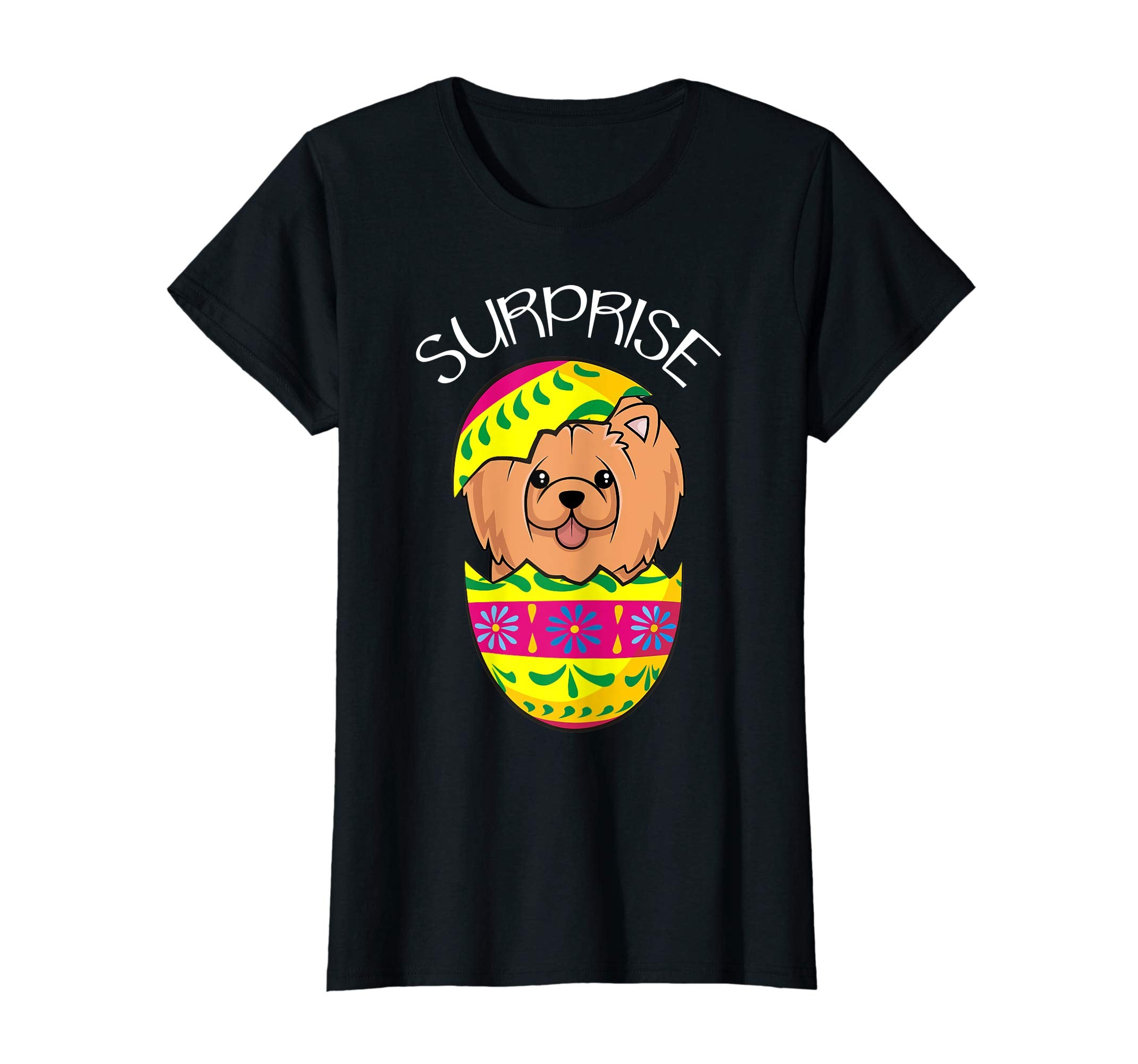Funny Cute Puppy Chow Chow Hatches Easter Egg Easter T-Shirt