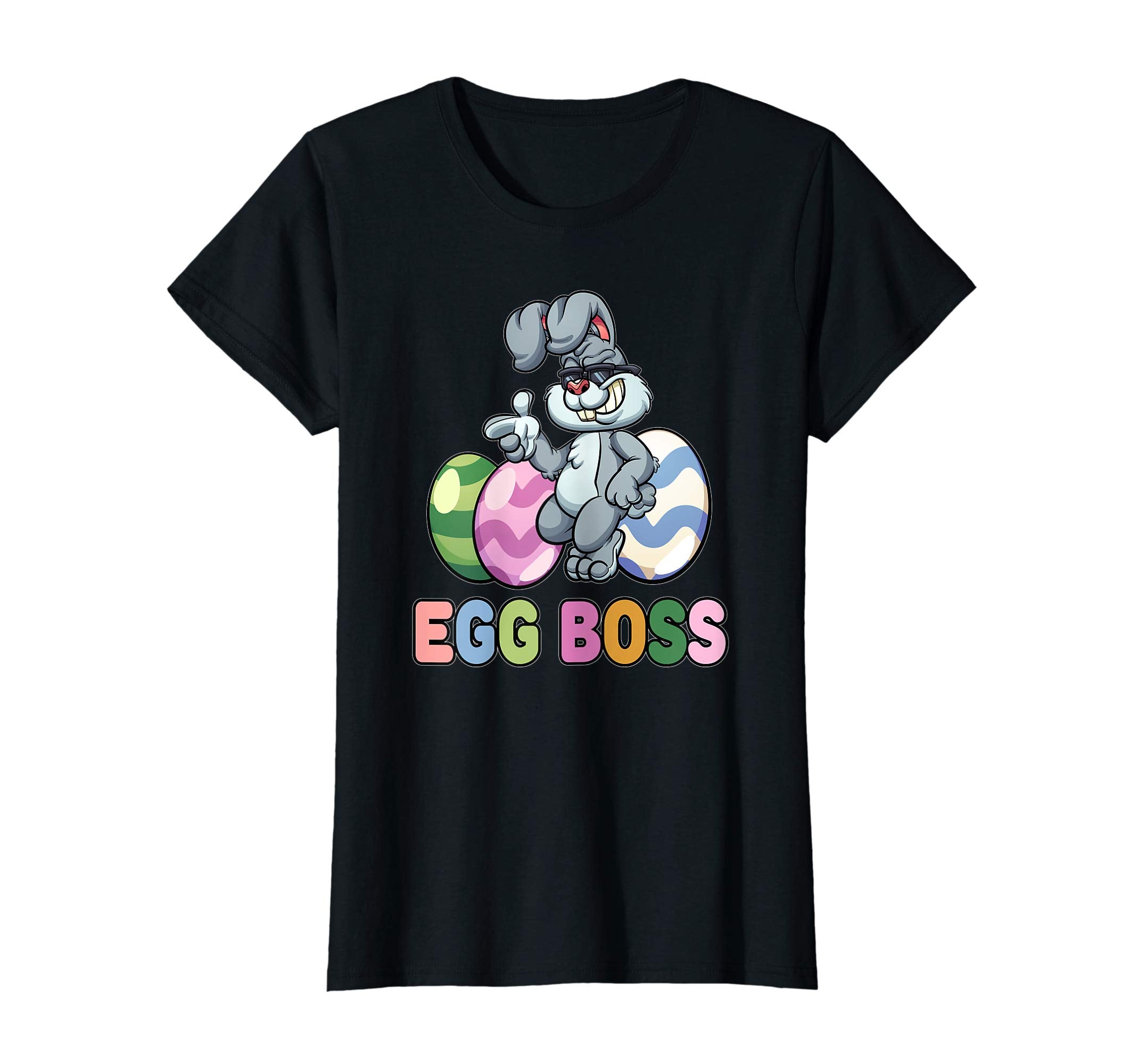 Egg Boss Easter Shirt For Kids Boys Girls Cool Easter Bunny