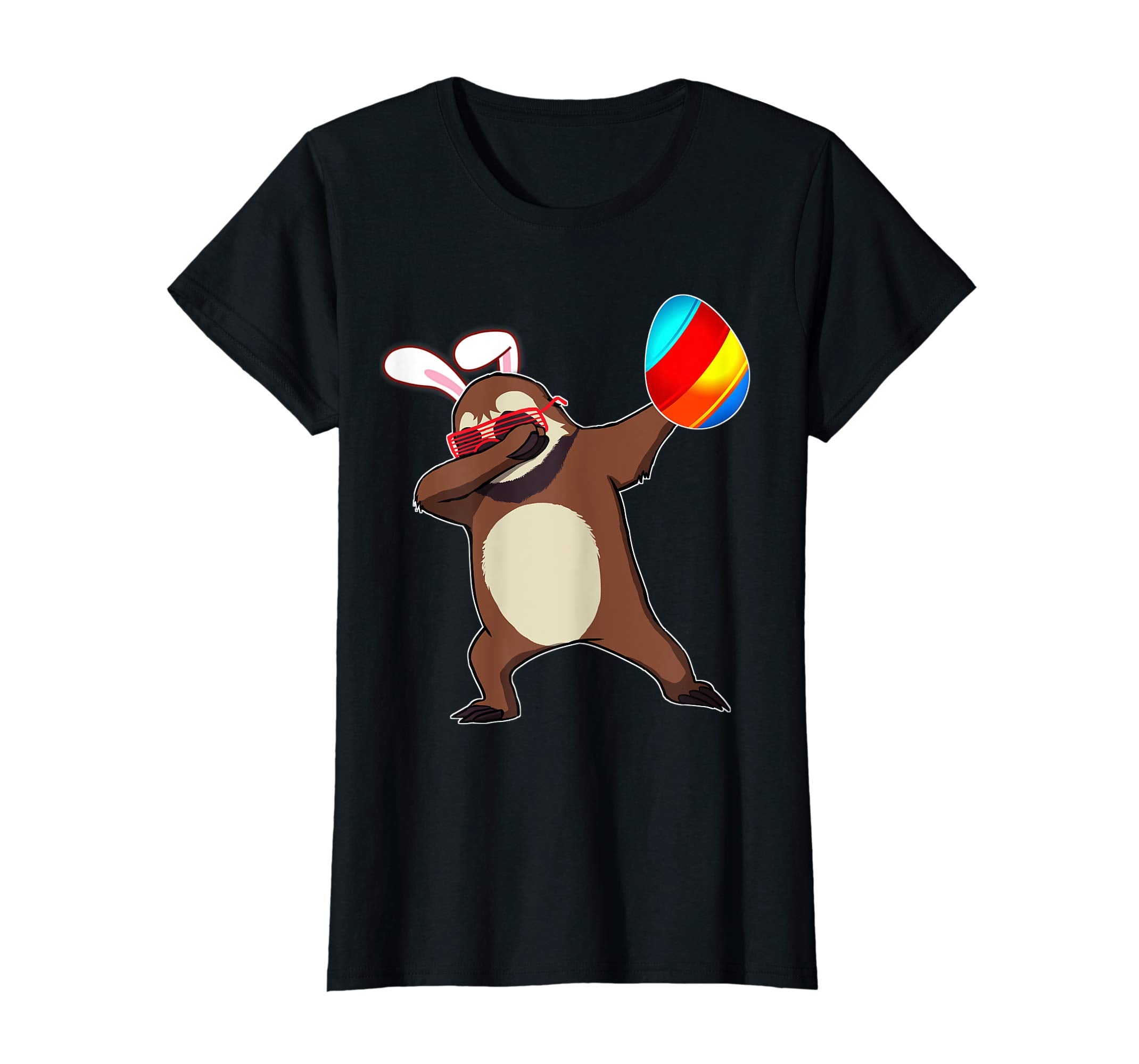 Easter Bunny Dabbing Sloth Tshirt Egg Ears Animal Gift