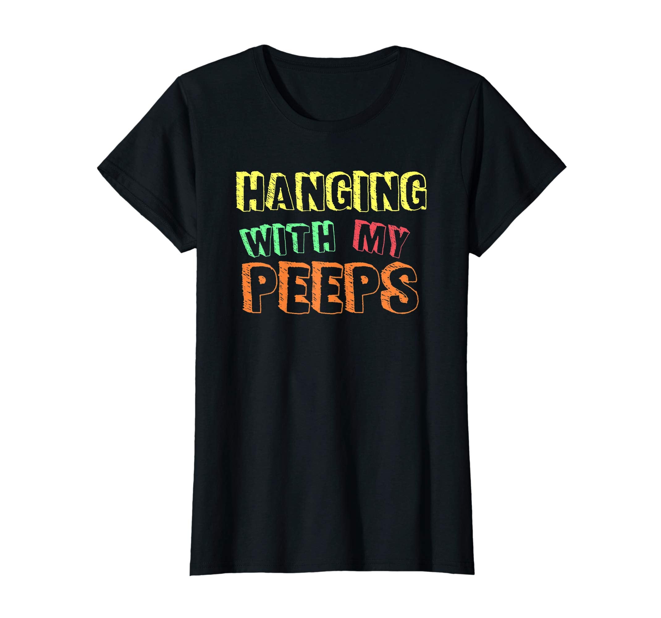 Hanging With My Peeps Cute Easter Pastel Funny Family Shirt