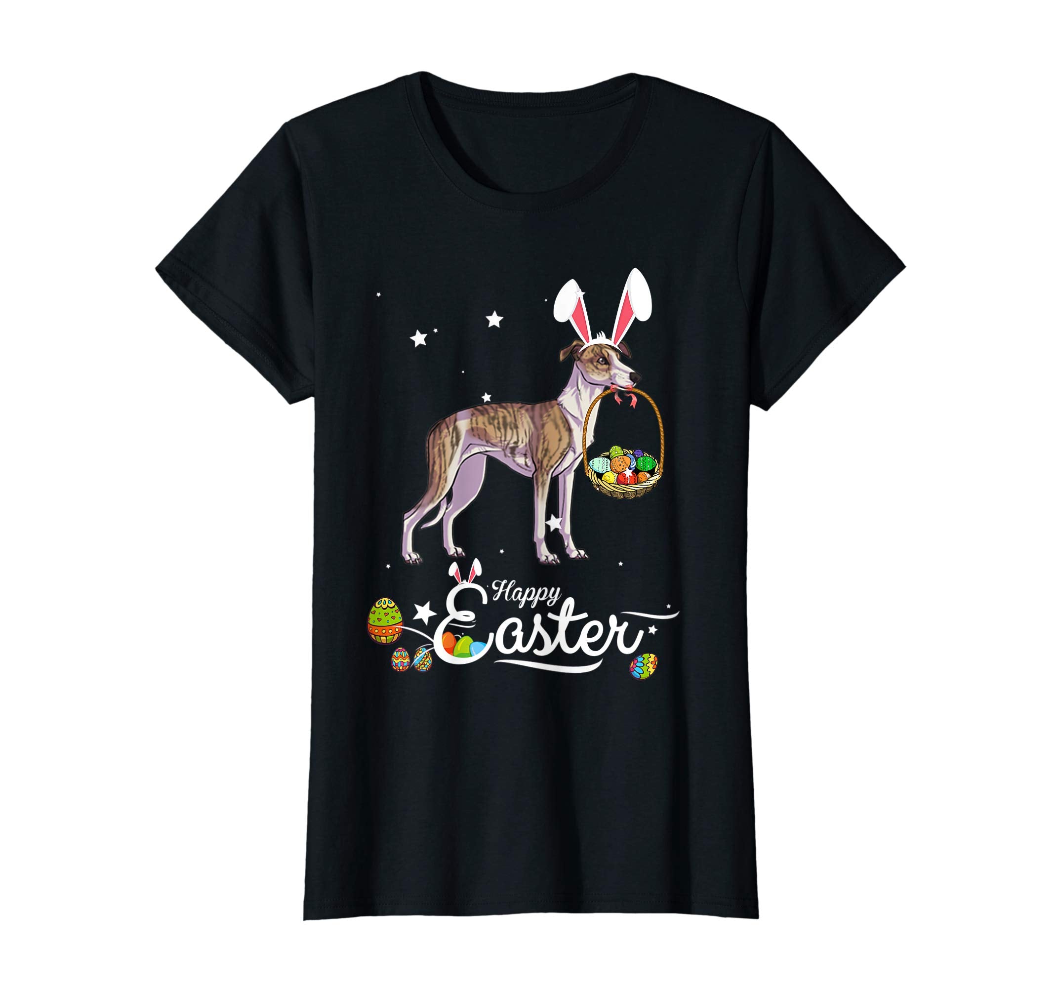 Whippet Dog With Bunny Hat Easter Costume T Shirt