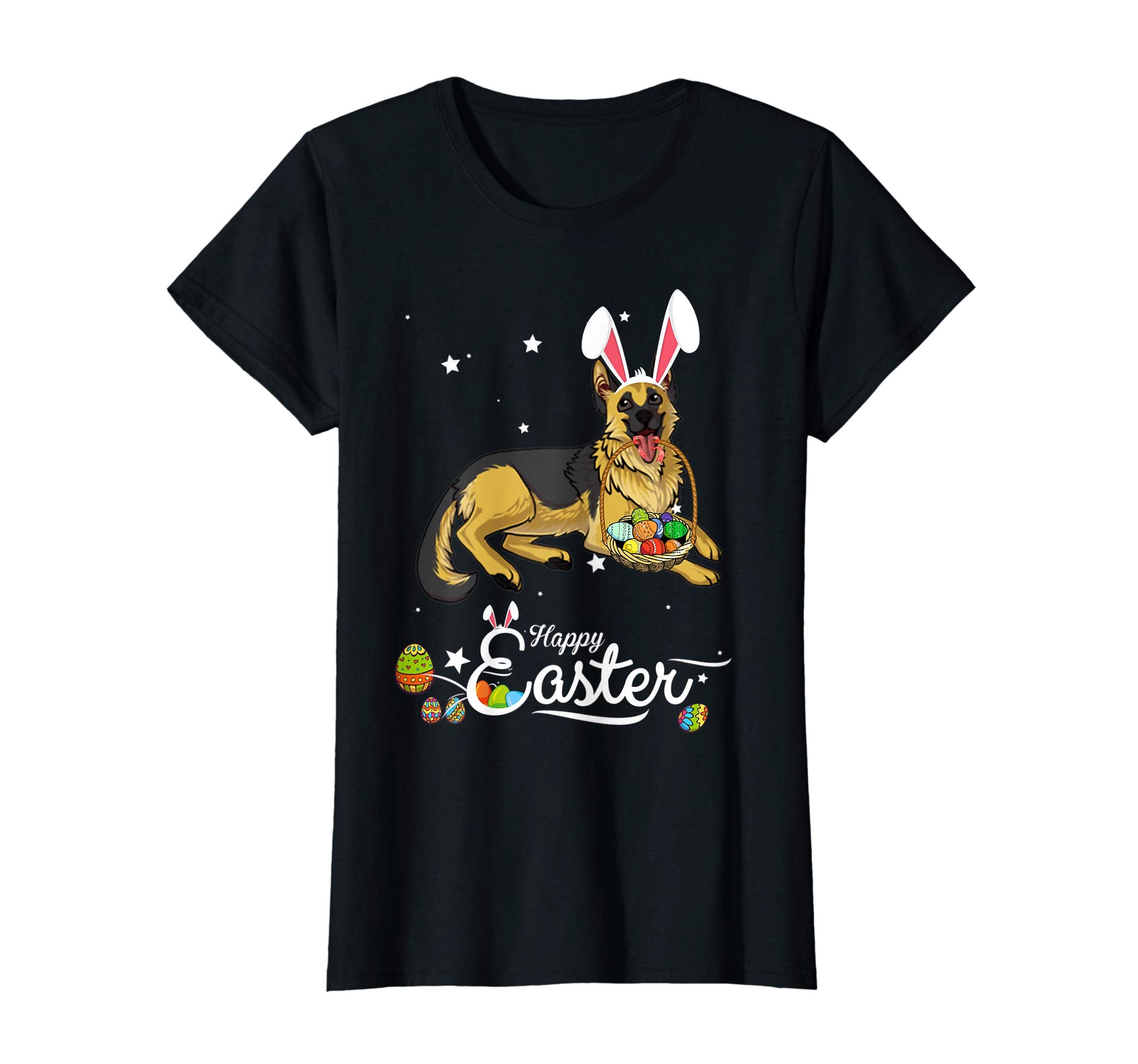 German Shepherd Dog With Bunny Hat Easter Costume T Shirt