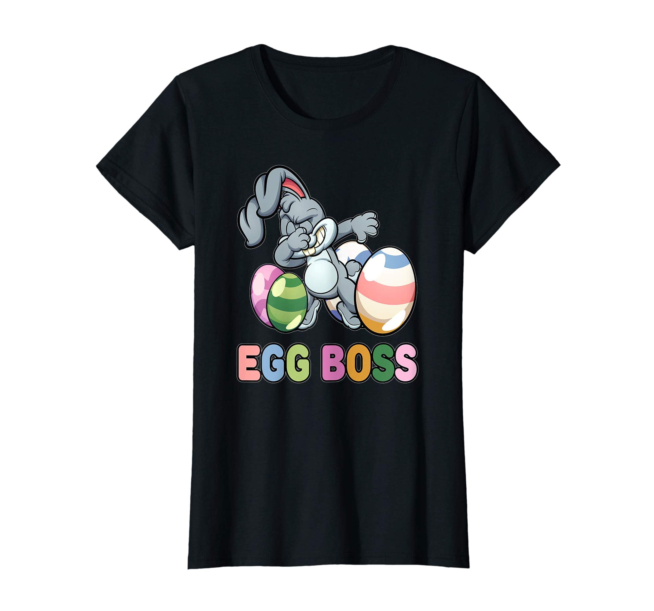 Egg Boss Easter Shirt For Kids Boys Dabbing Easter Bunny