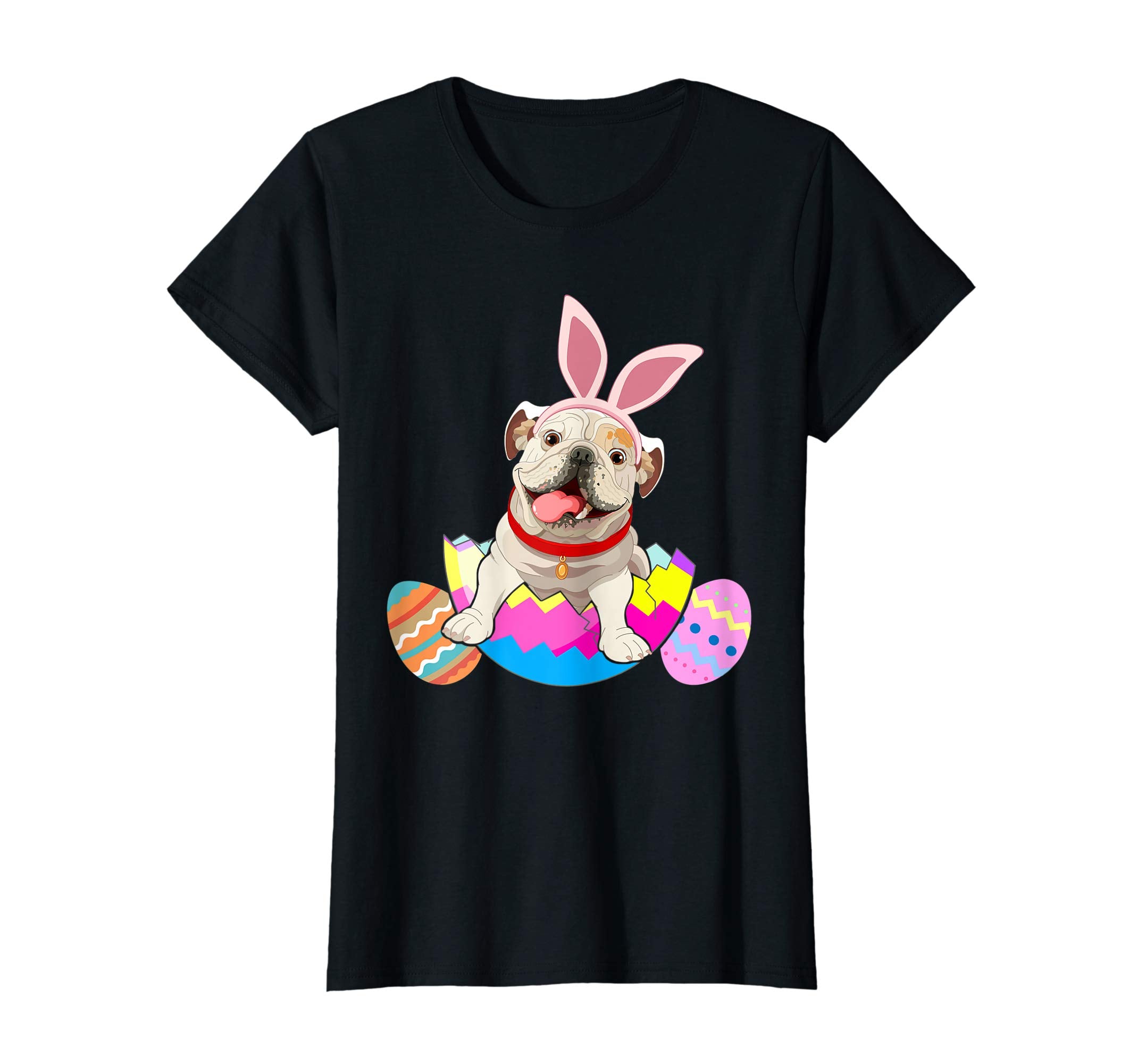 Bulldog Wearing Easter Bunny Ears Funny Bulldog T Shirt