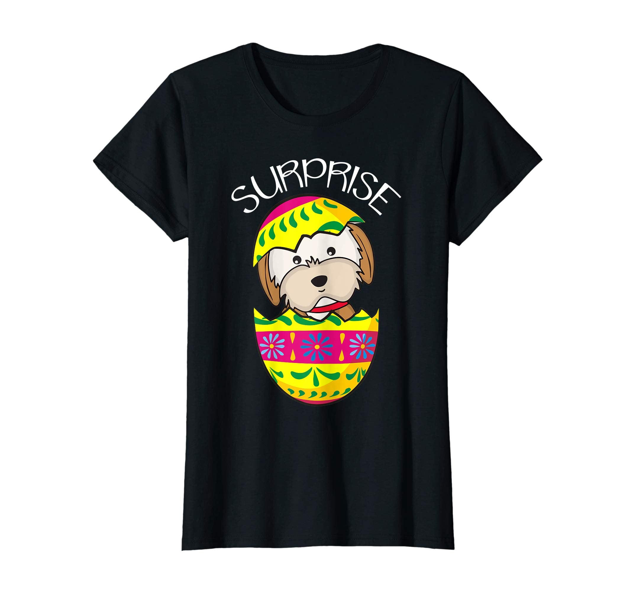 Funny Cute Puppy Havanese Hatches Easter Egg Easter T-Shirt