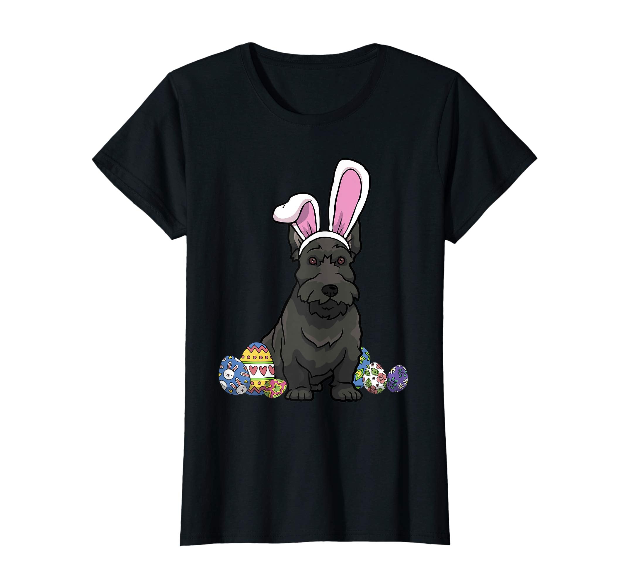 Scottish Terrier Dressed As Easter Bunny Rabbit Ears T-Shirt