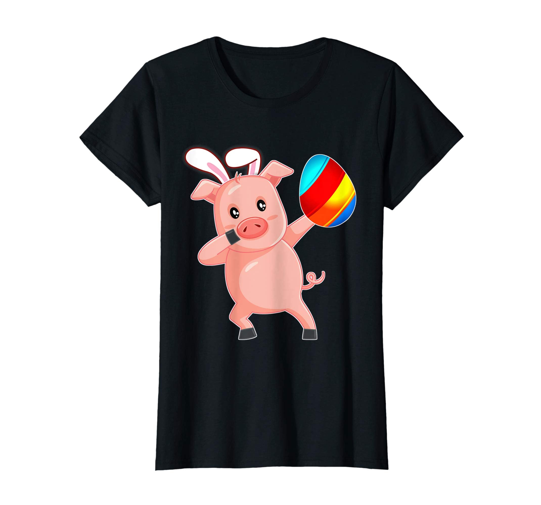 Easter Bunny Dabbing Pig Hog Tshirt Egg Ears Gift