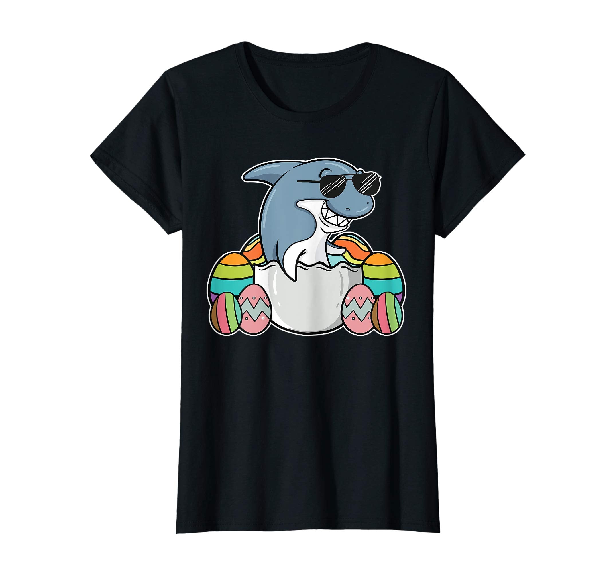 Funny Shark Easter Shirt Holiday Bunny Egg Hunt Gift Idea