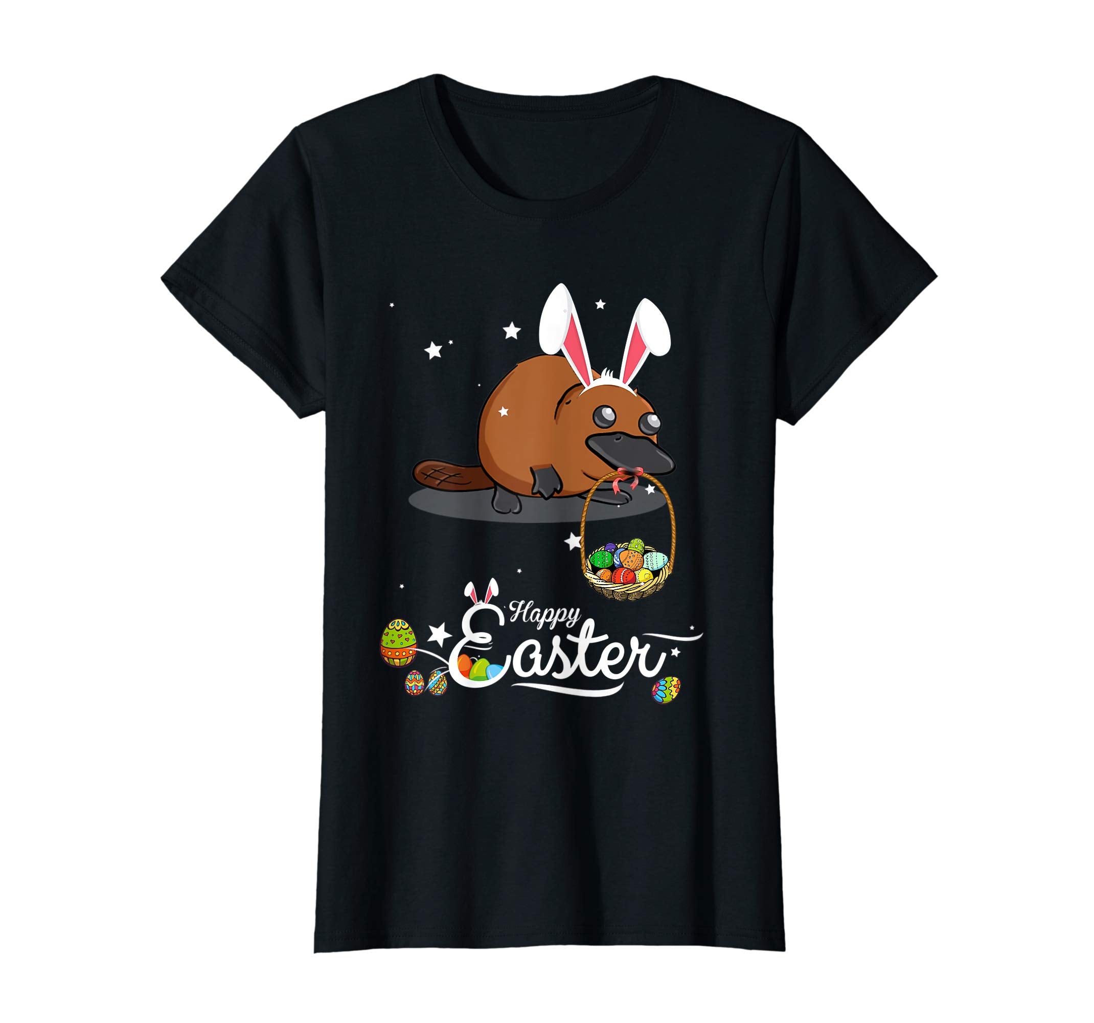 Cute Easter Platypus with Bunny Ears and Eggs T Shirt