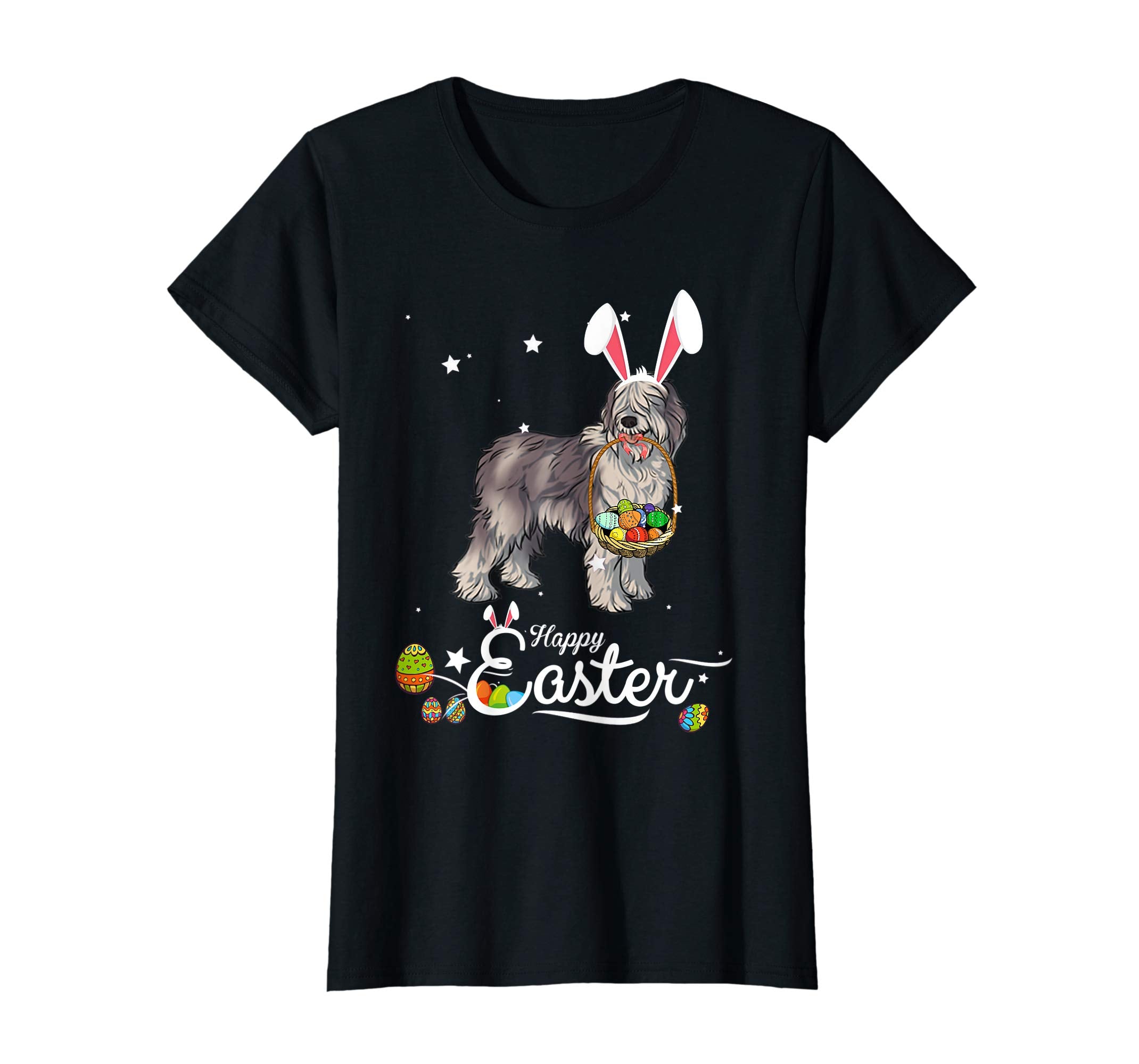 Olde Sheepdog Dog With Bunny Hat Easter Costume T Shirt