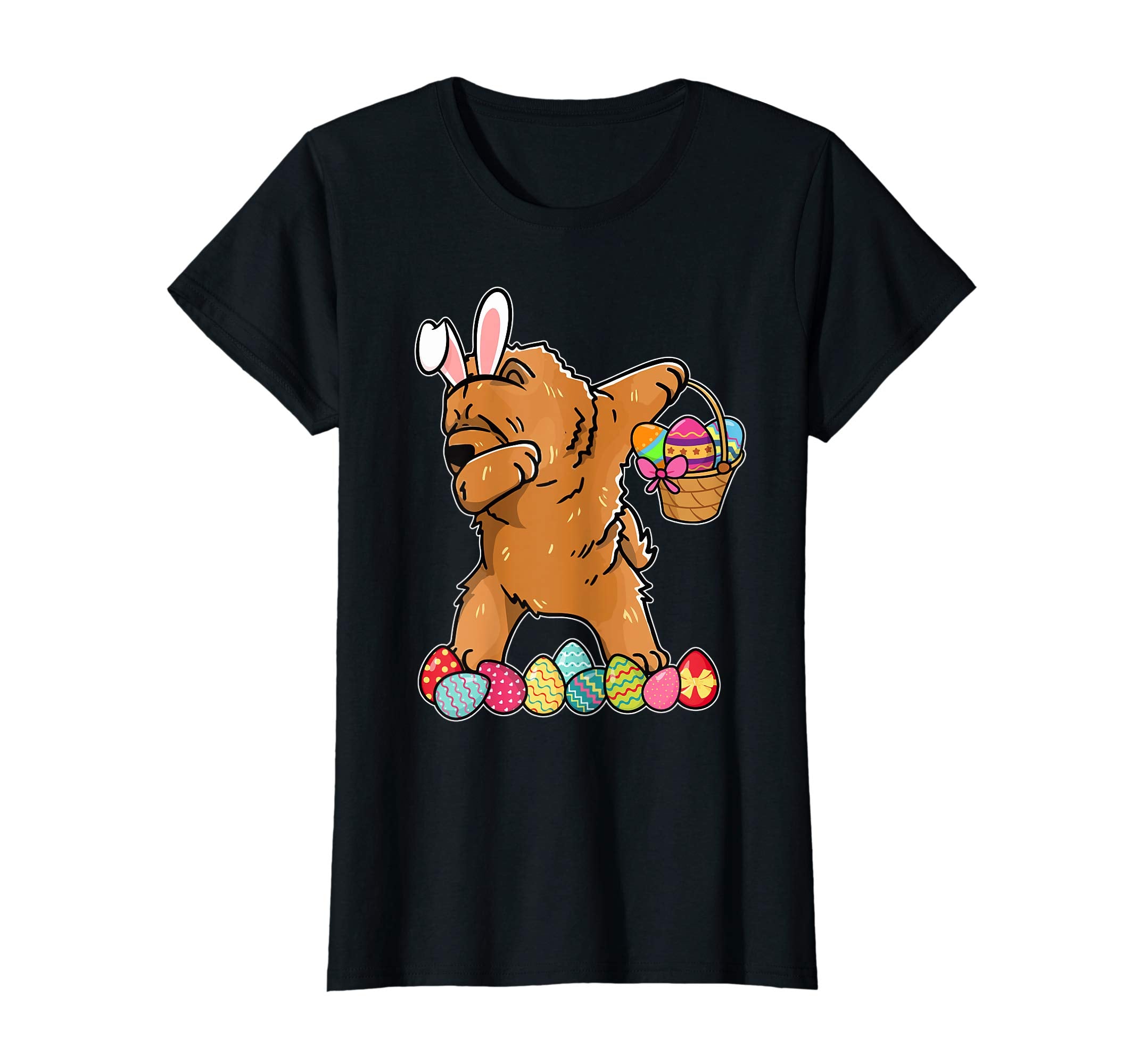 Chow Chow Dabbing Easter Bunny Egg Basket Hunting T-Shirt