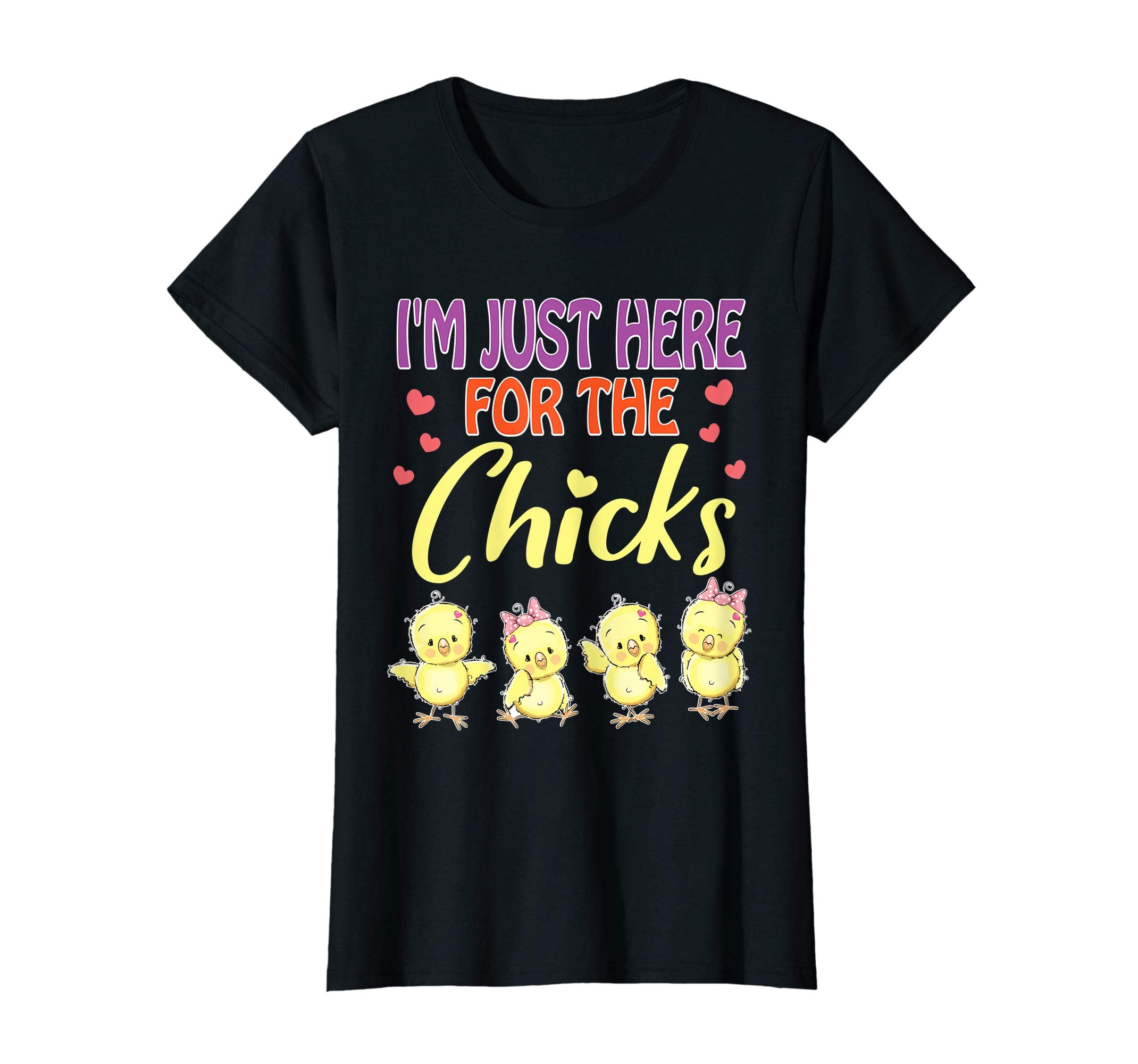 I'm Just Here For The Chicks Heart Happy Easter Day Shirt